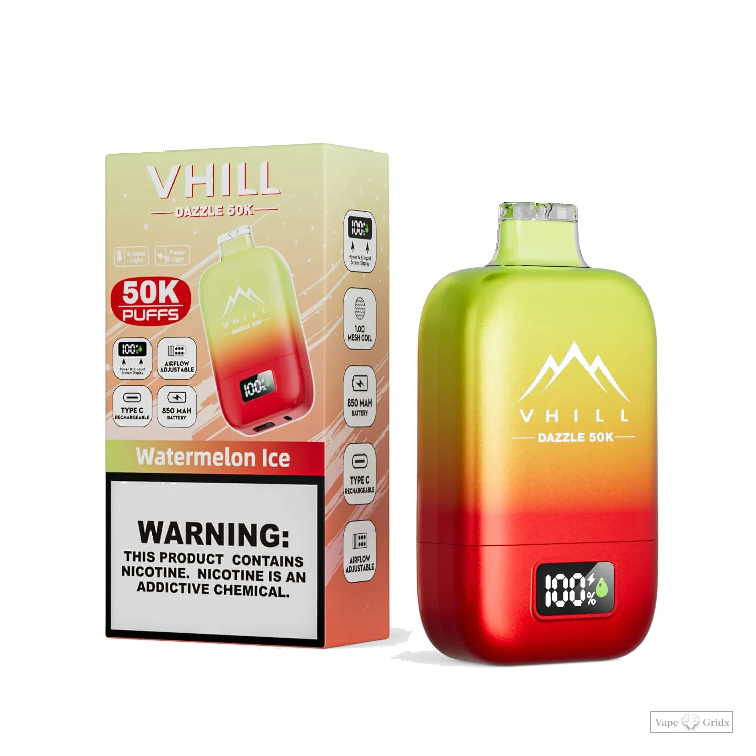 VHILL DAZZLE 50000 50K Züge LCD Screen Einweg-Vape - image 12