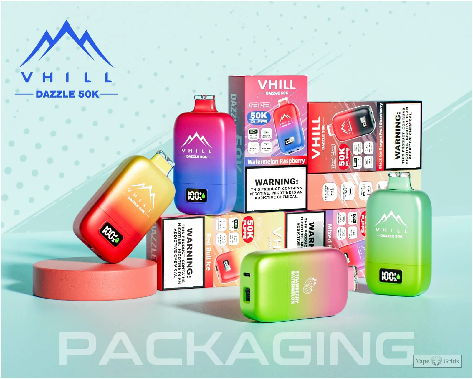 VHILL DAZZLE 50000 50K Züge LCD Screen Einweg-Vape - image 14