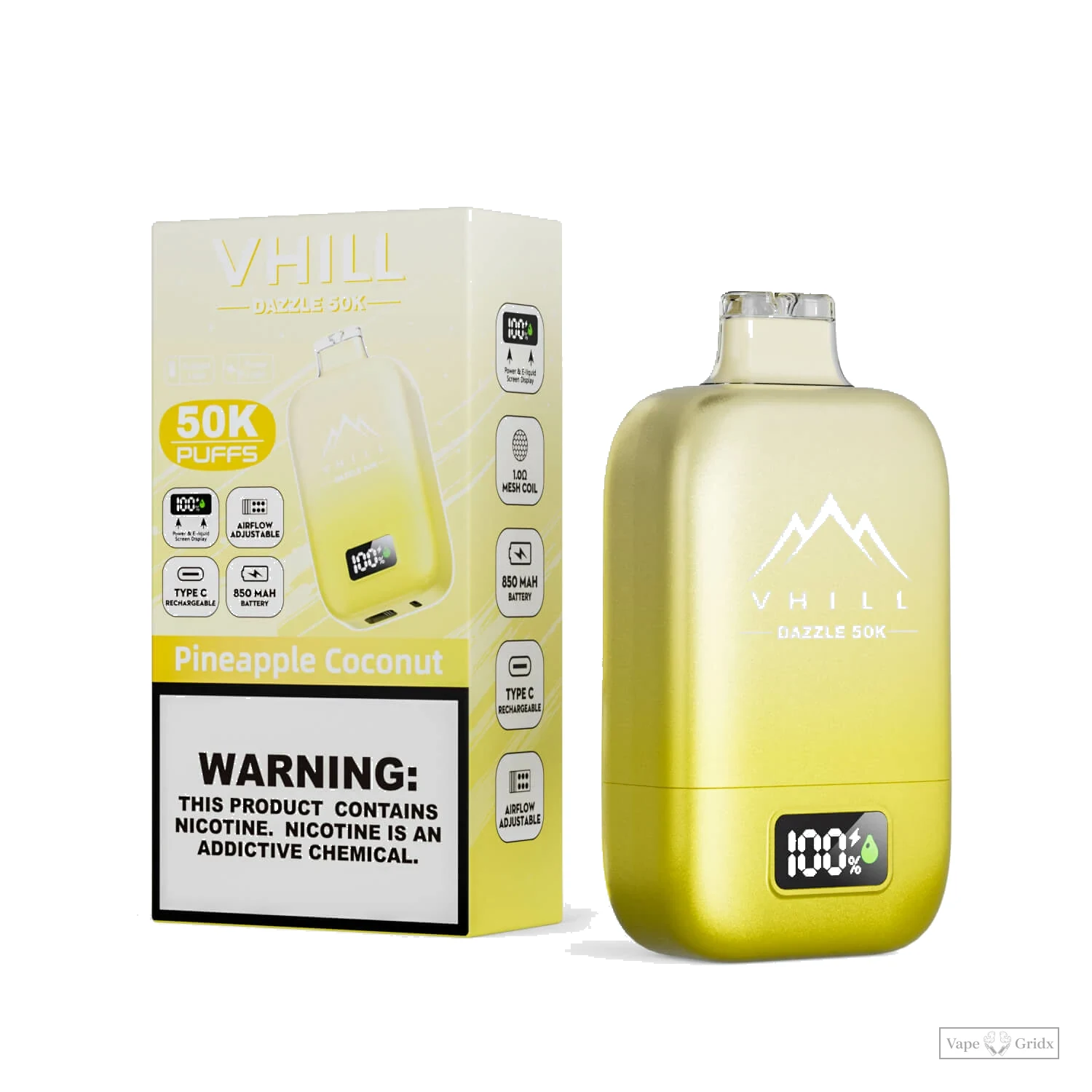 VHILL DAZZLE 50000 50K Züge LCD Screen Einweg-Vape - image 17