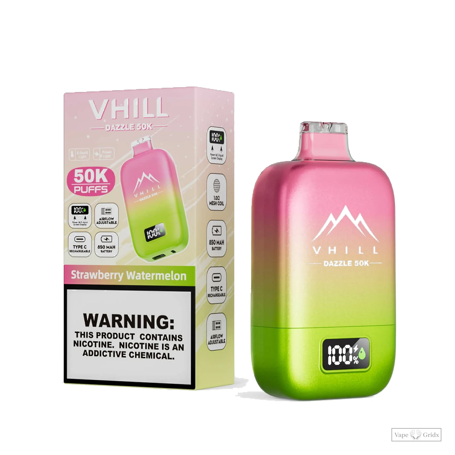 VHILL DAZZLE 50000 50K Züge LCD Screen Einweg-Vape - image 3