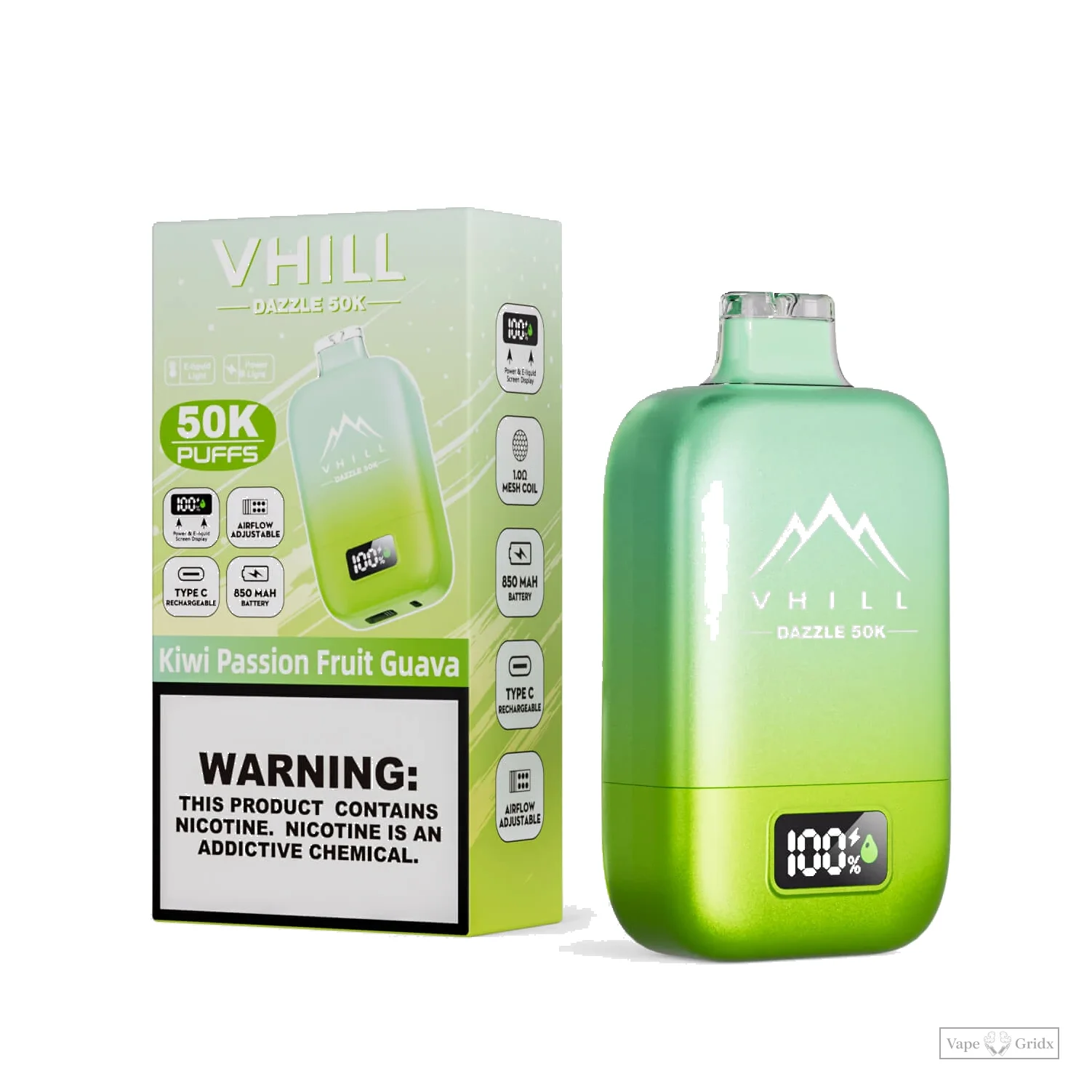 VHILL DAZZLE 50000 50K Züge LCD Screen Einweg-Vape - image 4