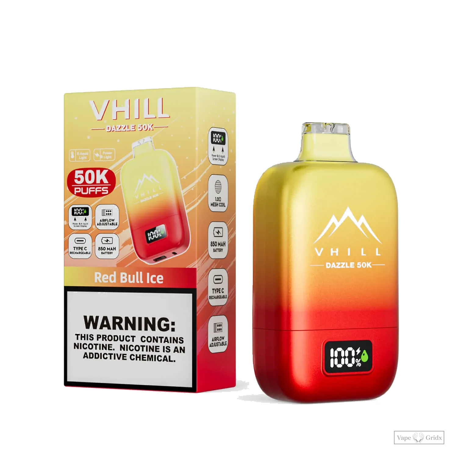 VHILL DAZZLE 50000 50K Züge LCD Screen Einweg-Vape - image 8