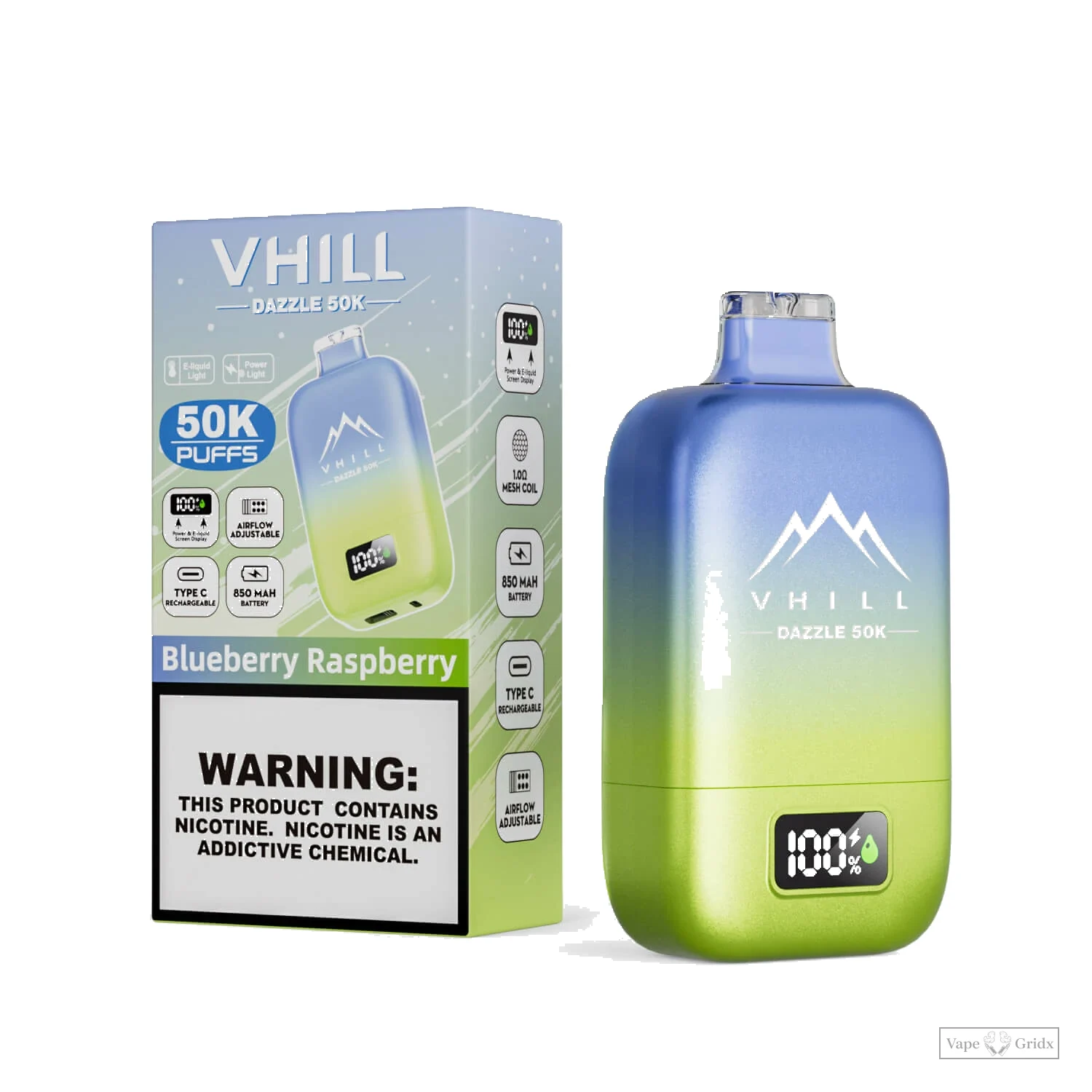 VHILL DAZZLE 50000 50K Züge LCD Screen Einweg-Vape - image 9