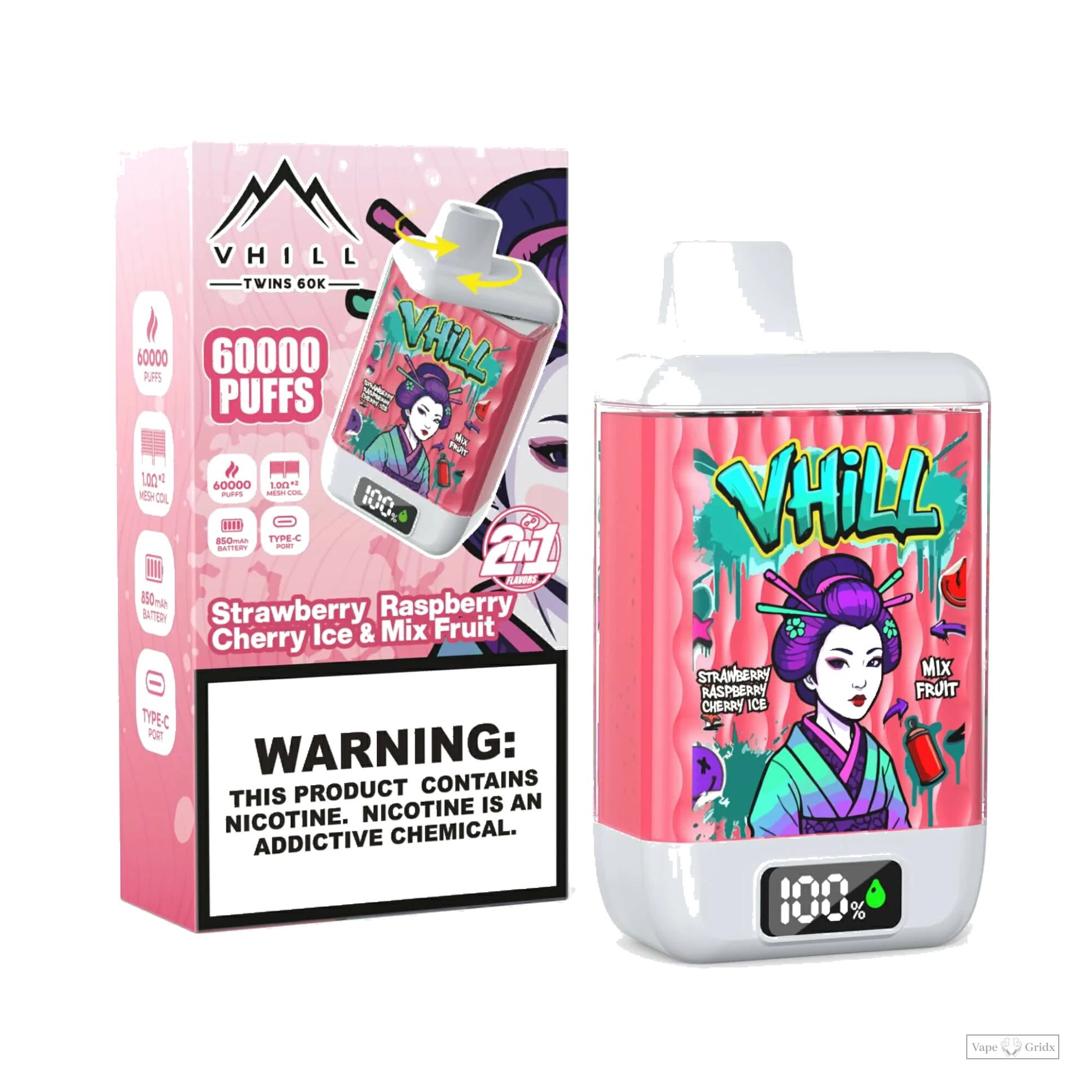 VHILL Twins 60000 60K Züge 2-in-1 Einweg-Vape - image 8