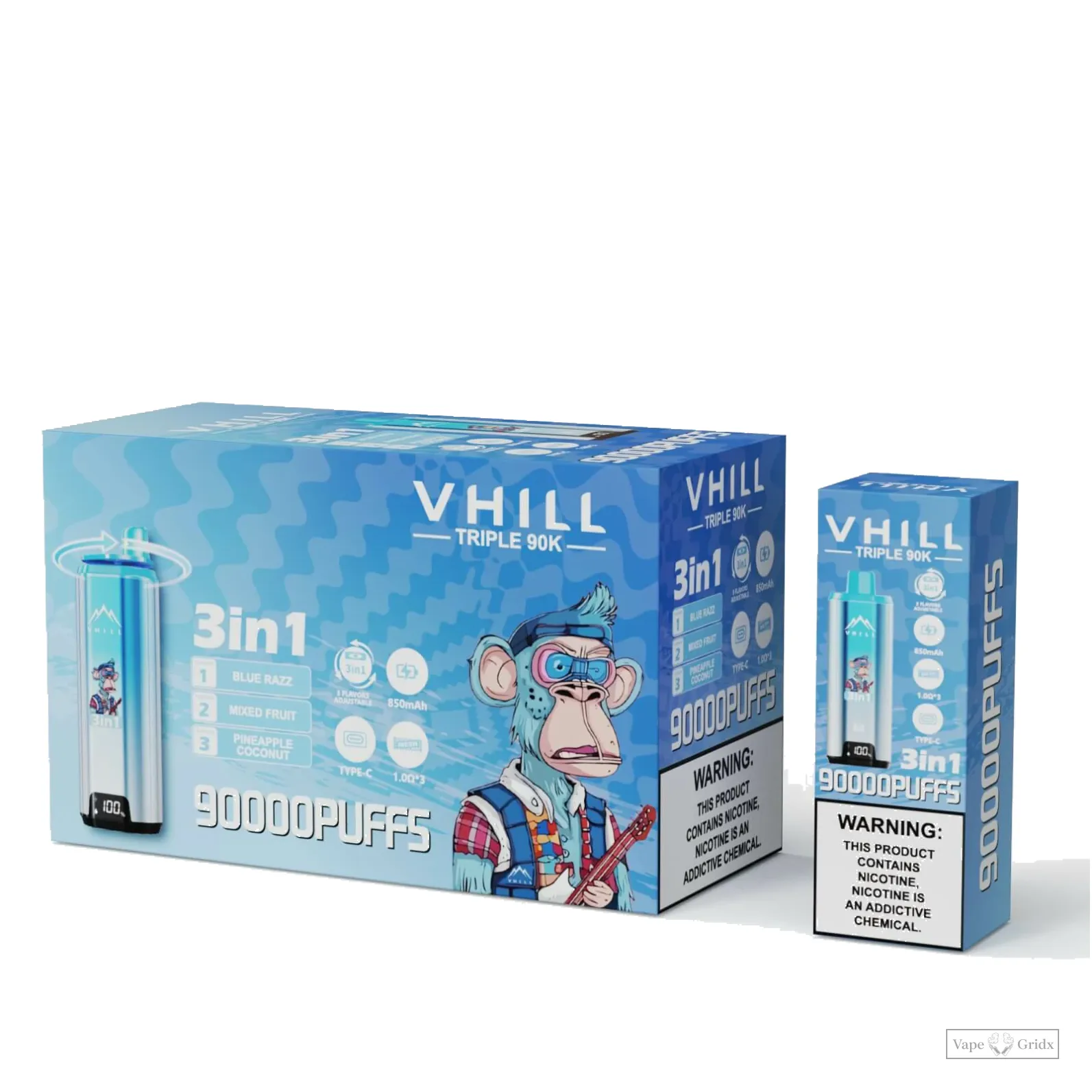 VHILL TRIPLE 90000 90K Züge 3-in-1 Einweg-Vape - image 4