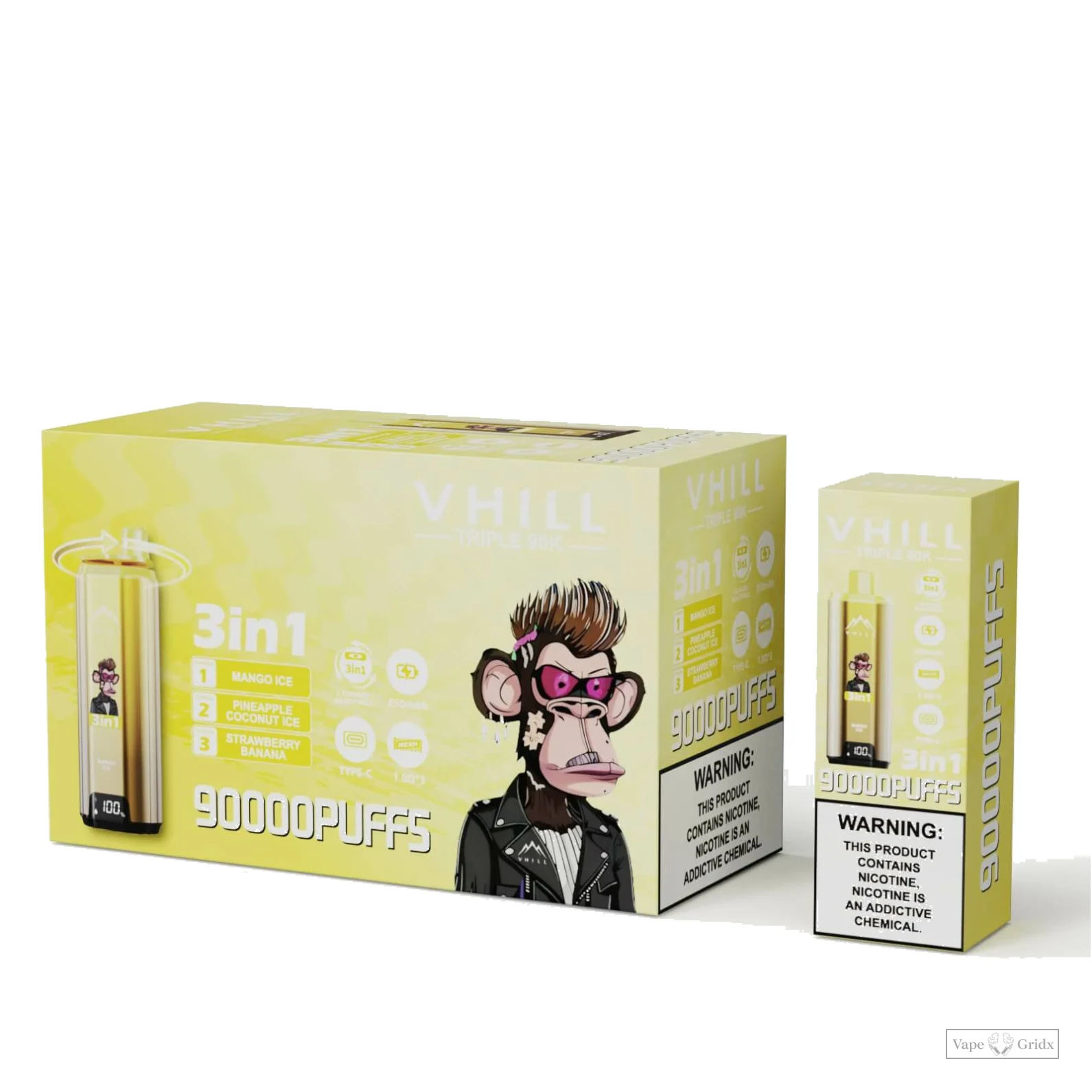 VHILL TRIPLE 90000 90K Züge 3-in-1 Einweg-Vape - image 5