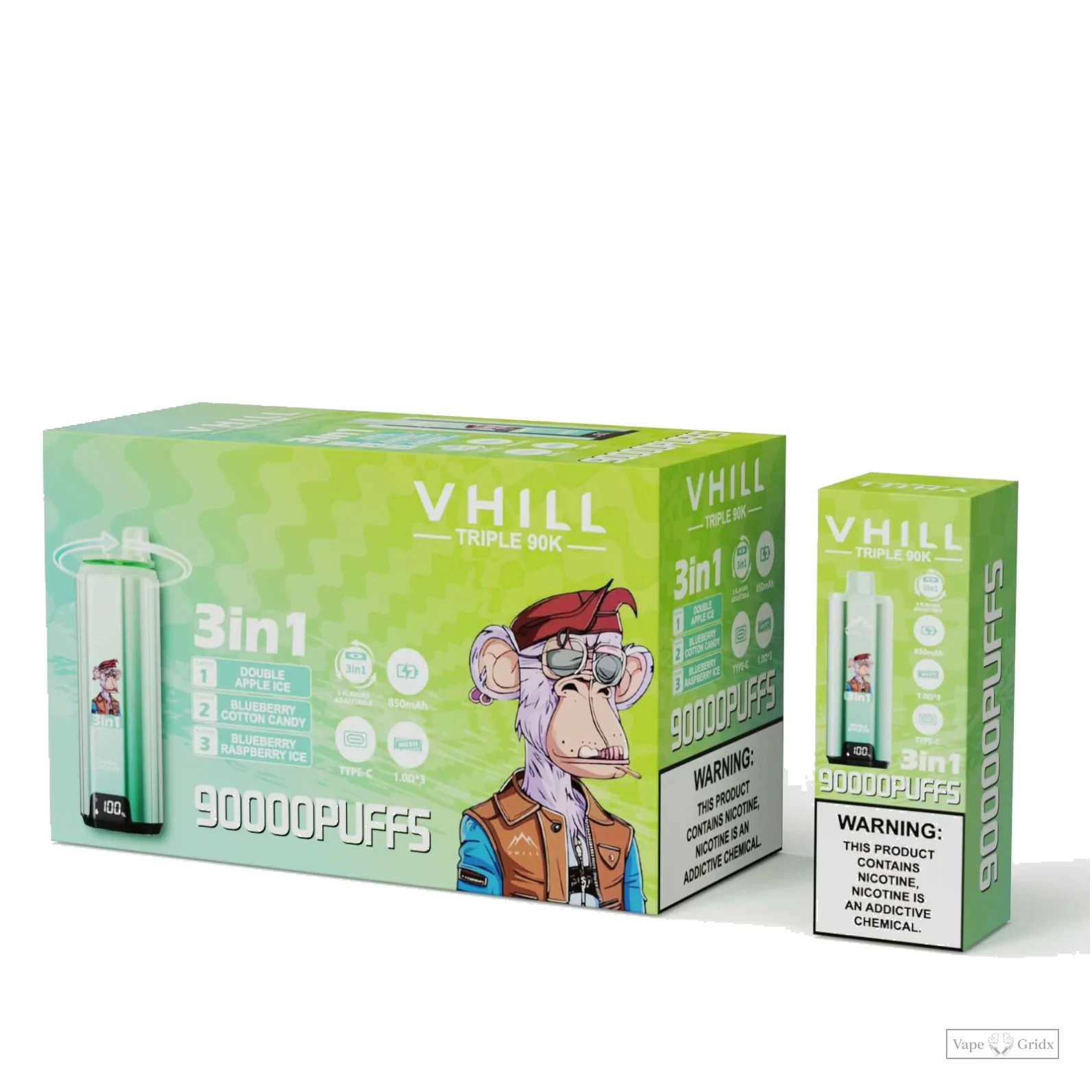 VHILL TRIPLE 90000 90K Züge 3-in-1 Einweg-Vape - image 8