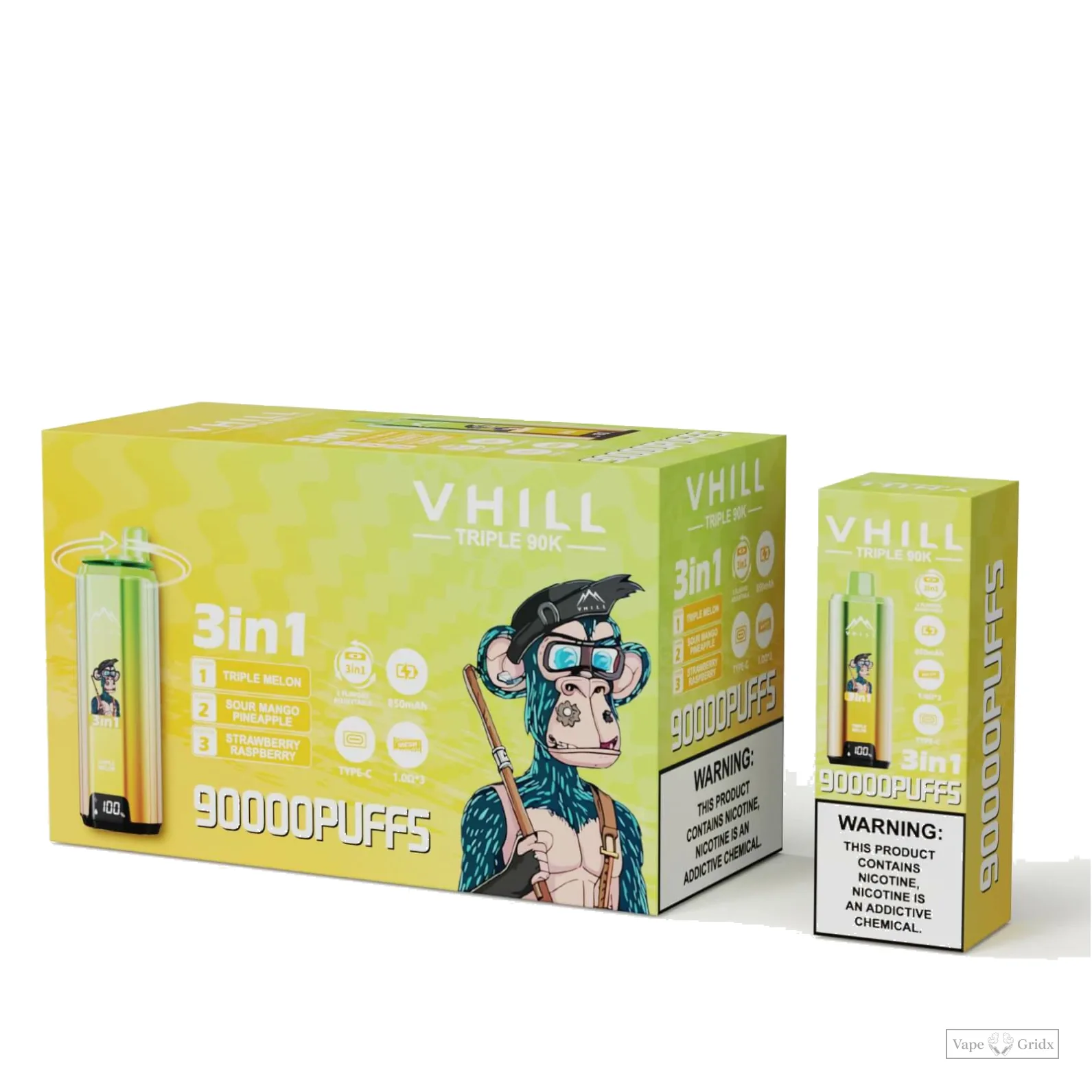 VHILL TRIPLE 90000 90K Züge 3-in-1 Einweg-Vape - image 9