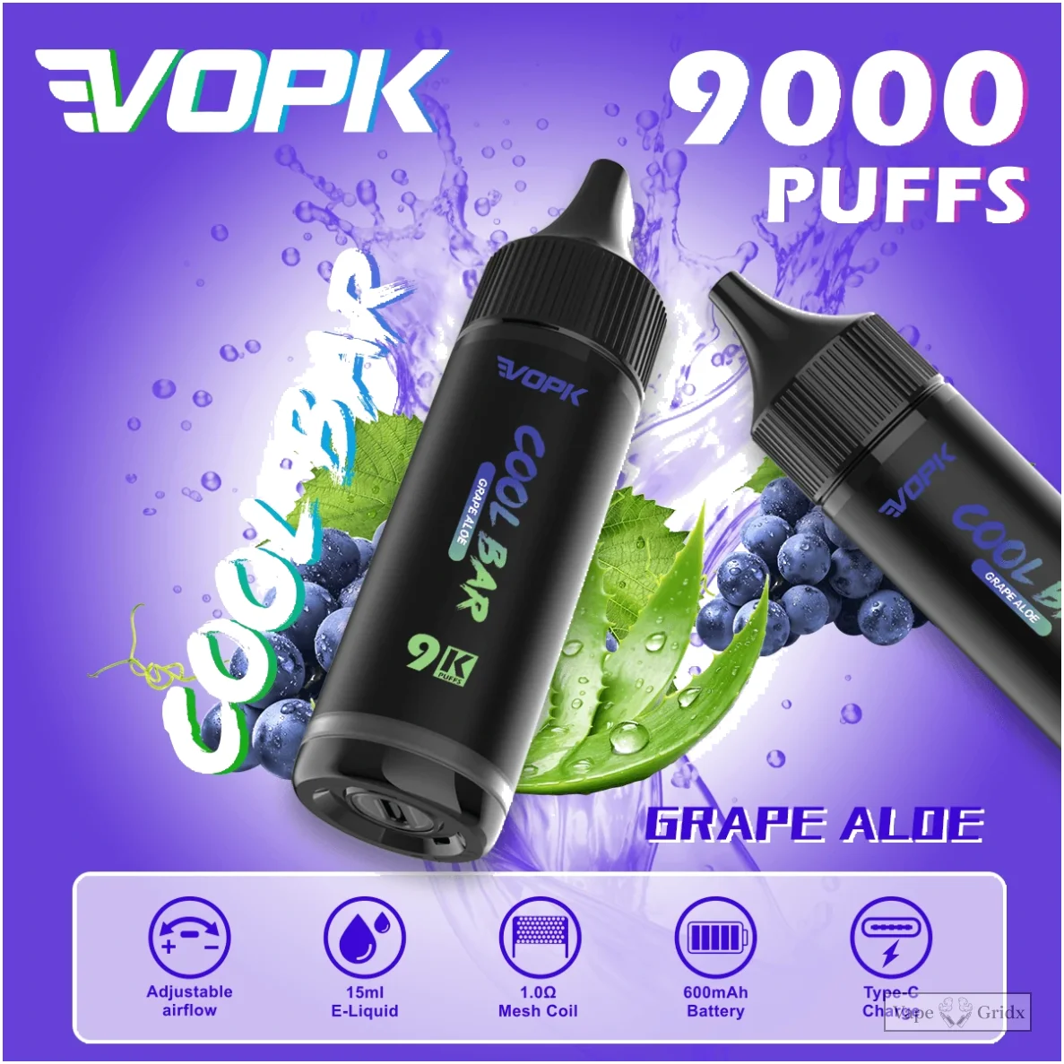 VOPK COOL Bar 9000 9K Züge Einweg-Vape - image 2