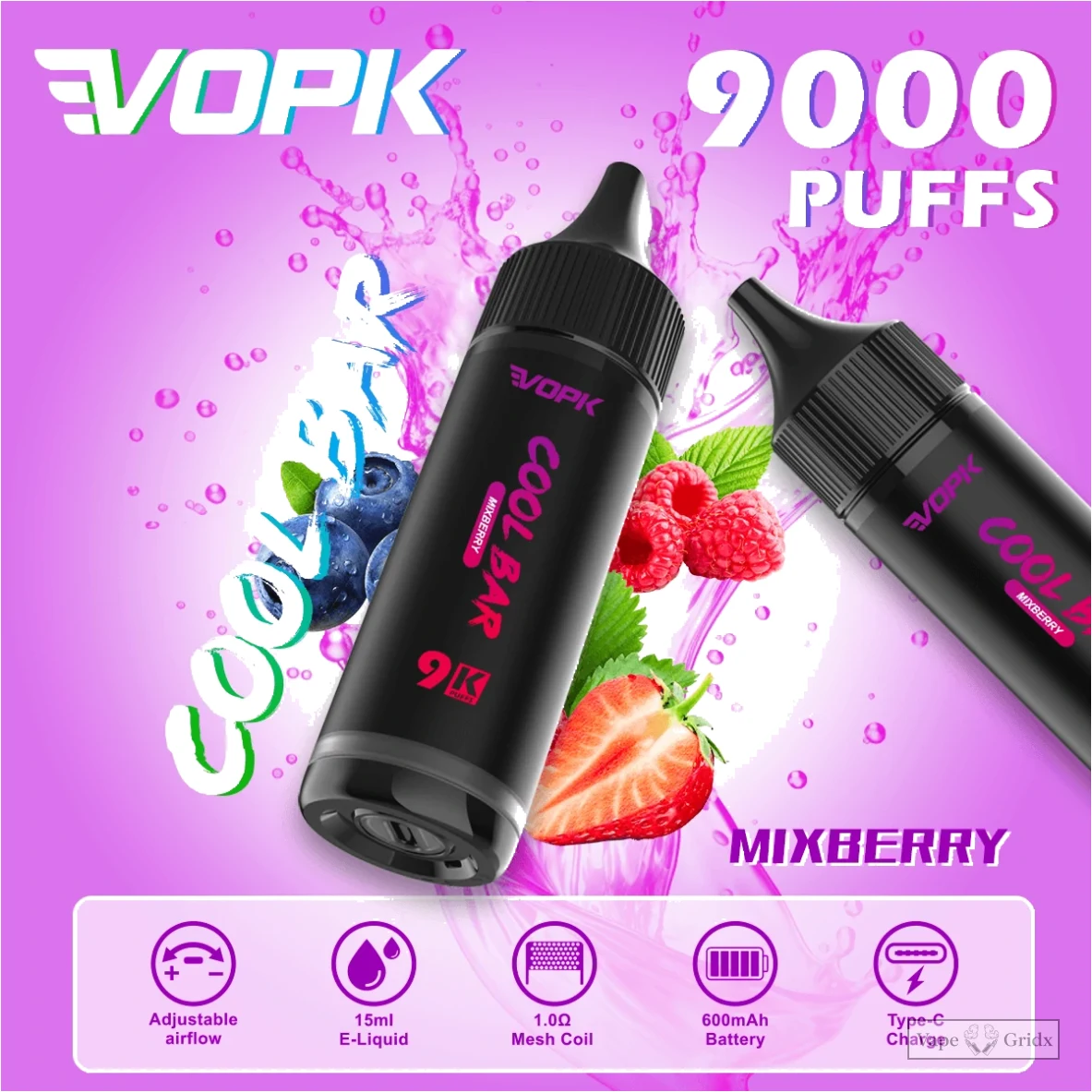 VOPK COOL Bar 9000 9K Züge Einweg-Vape - image 4