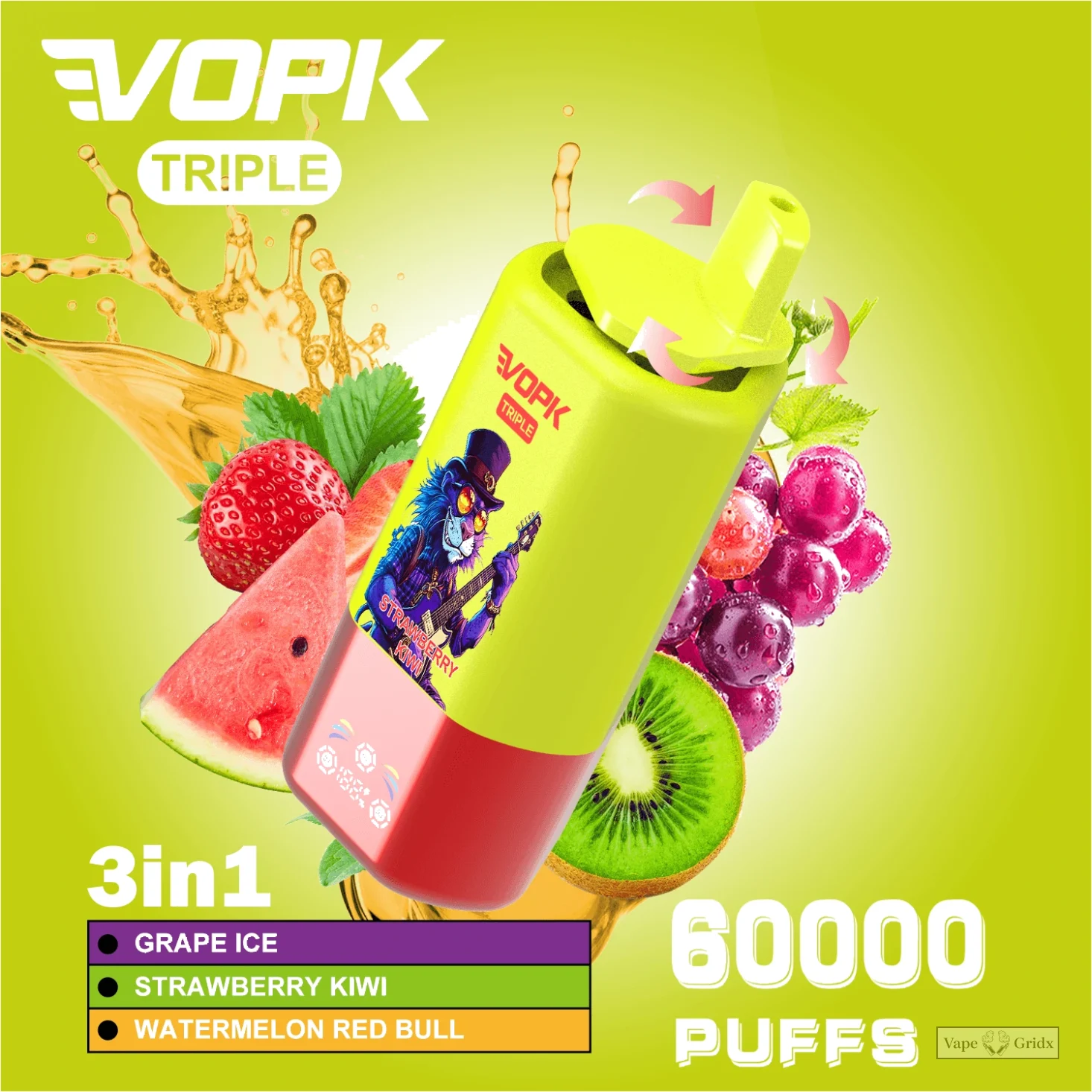 VOPK 60000 60K Züge 3-in-1 Triple Geschmack Einweg-Vape - image 6