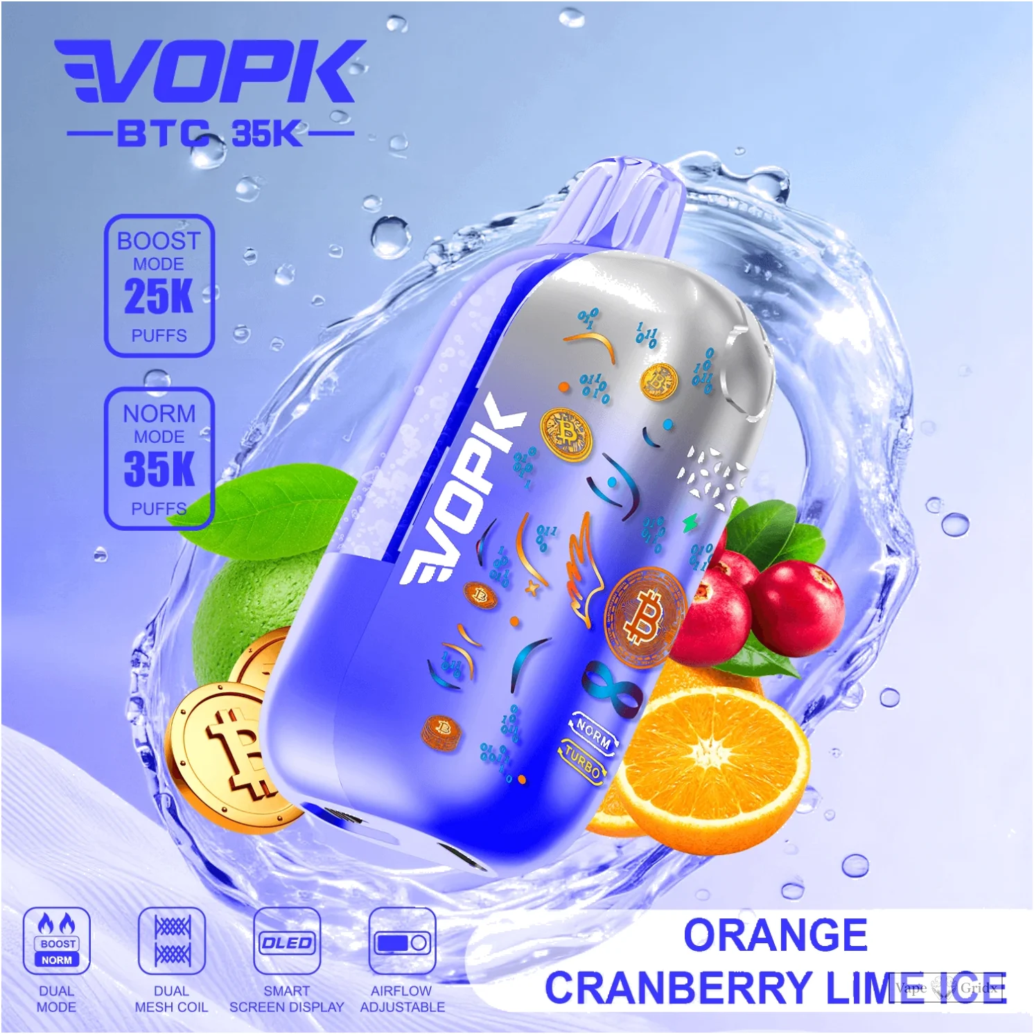 VOPK BTC 35000 35K Züge Smart Screen Einweg-Vape - image 2