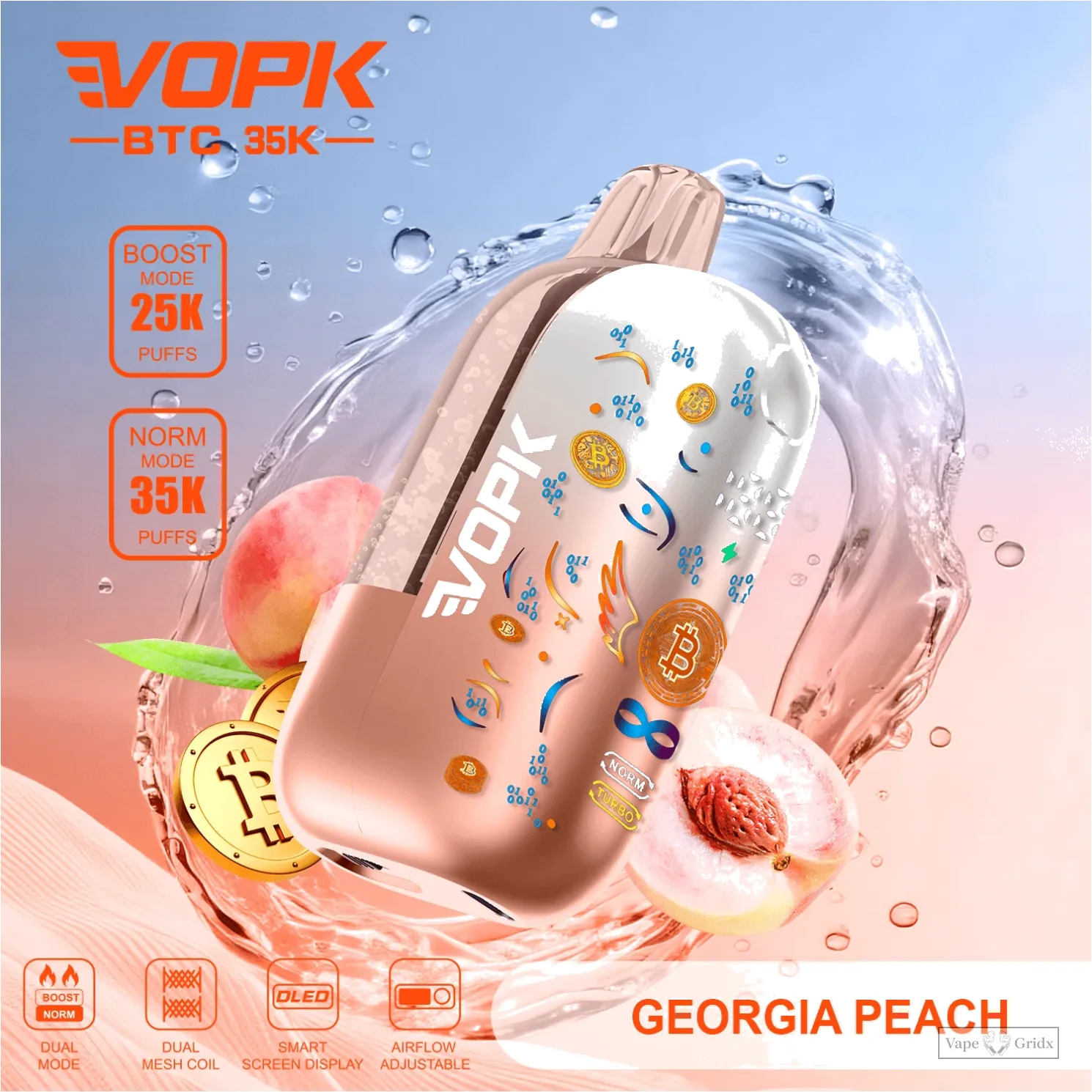VOPK BTC 35000 35K Züge Smart Screen Einweg-Vape - image 3