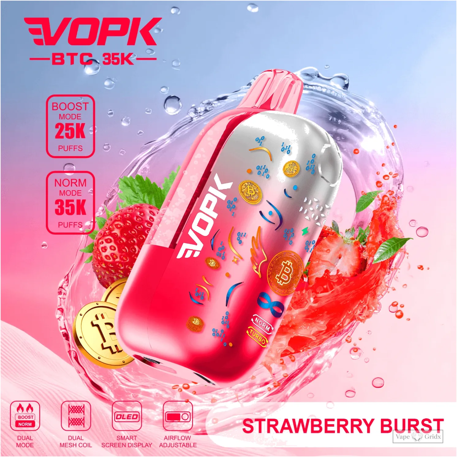 VOPK BTC 35000 35K Züge Smart Screen Einweg-Vape - image 6