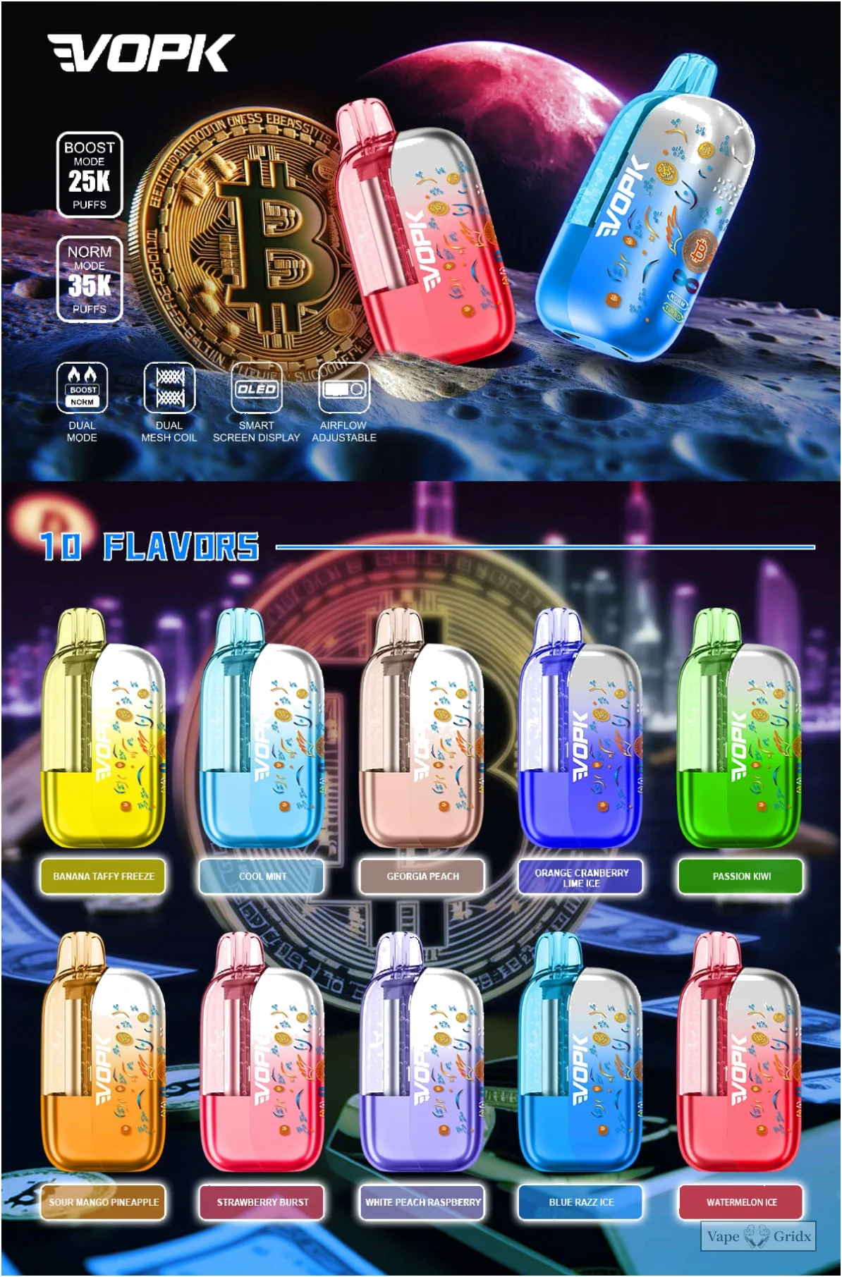 VOPK BTC 35000 35K Züge Smart Screen Einweg-Vape - image 10