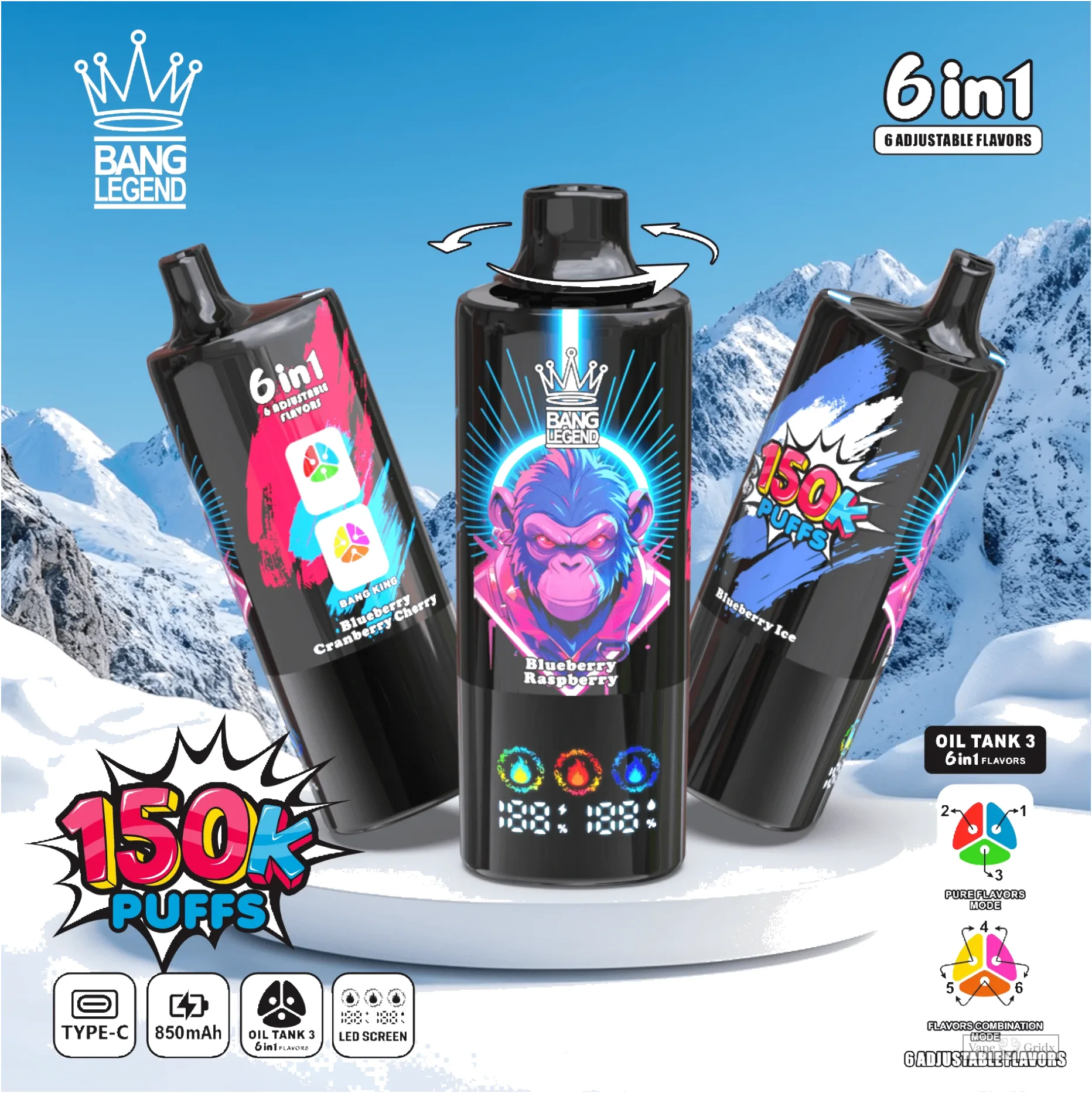 Bang Legend 150000 150K Züge Advanced Mesh Coil Einweg-Vape