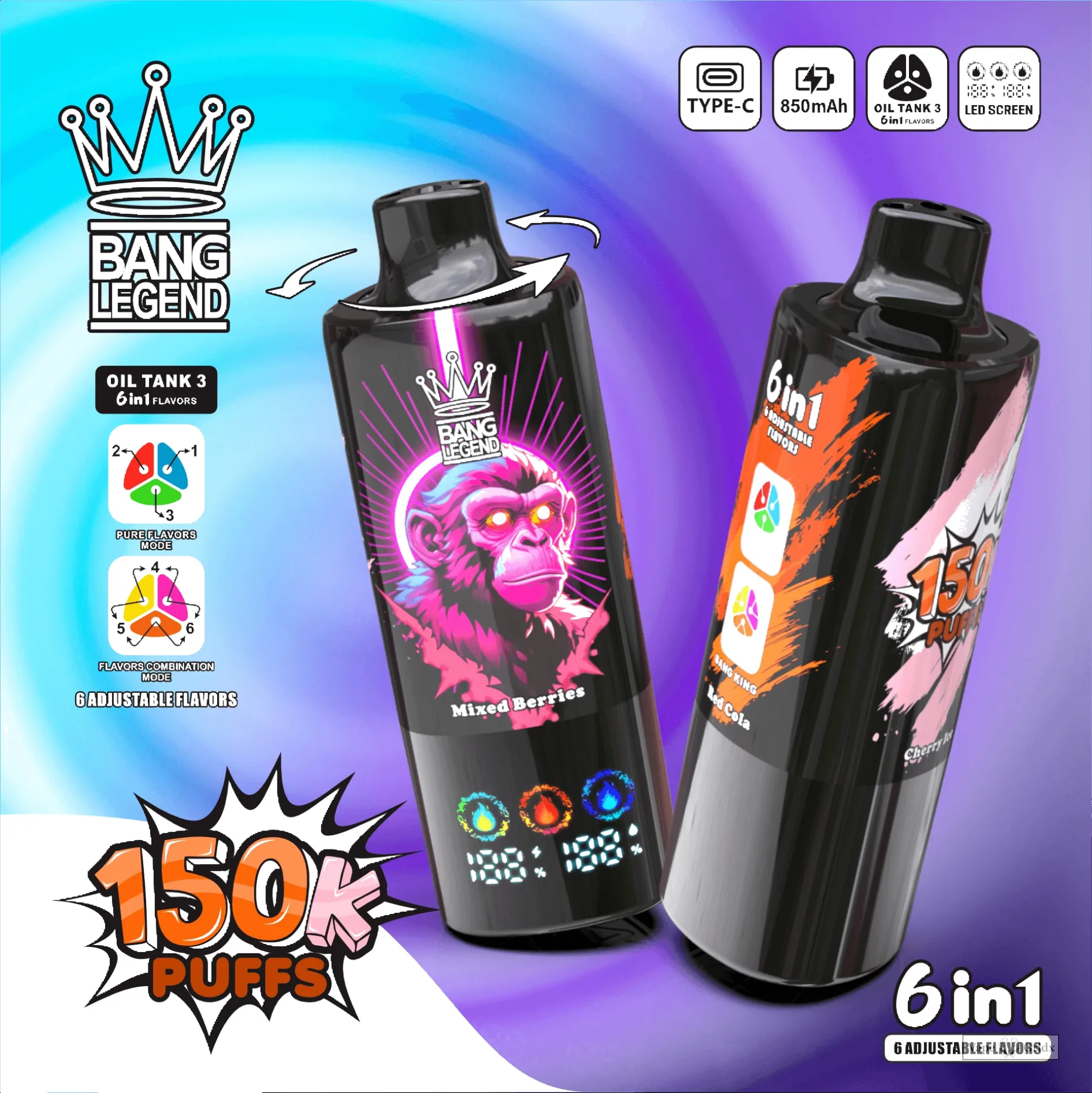 Bang Legend 150000 150K Züge Advanced Mesh Coil Einweg-Vape - image 7
