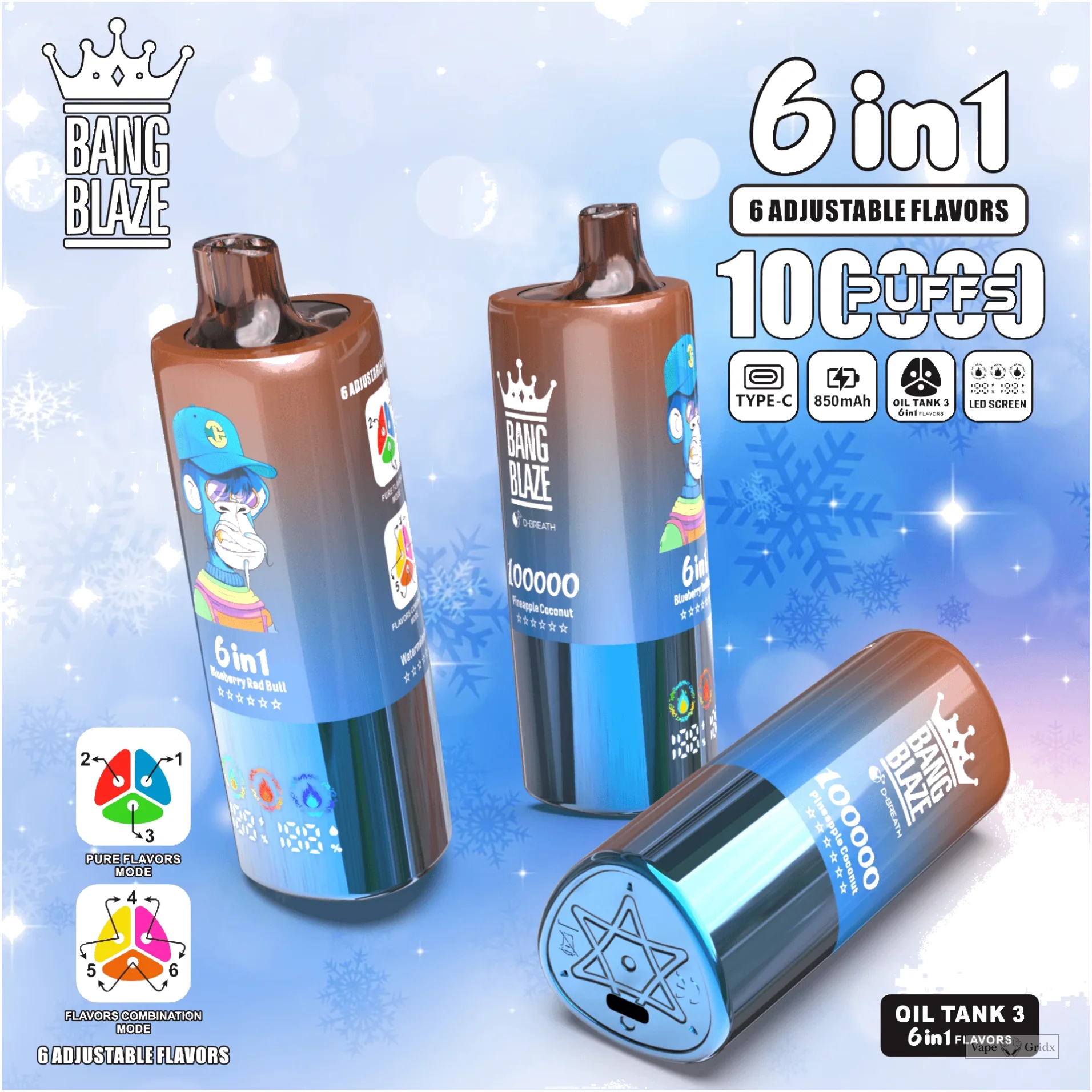Bang Blaze 100000 100K Züge 6-in-1 Einweg-Vape - image 3