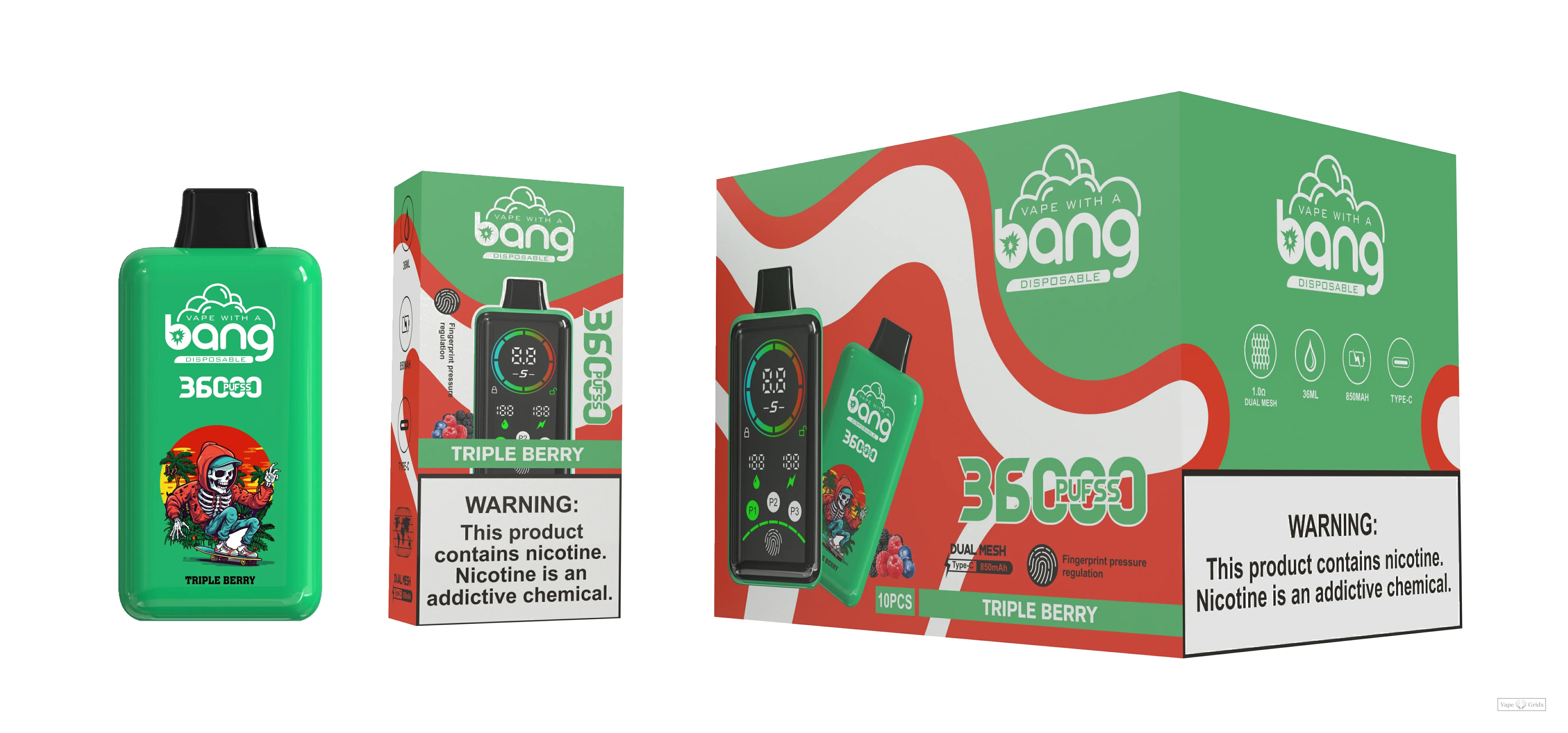Bang 36000 36K Züge Display Screen Einweg-Vape - image 5