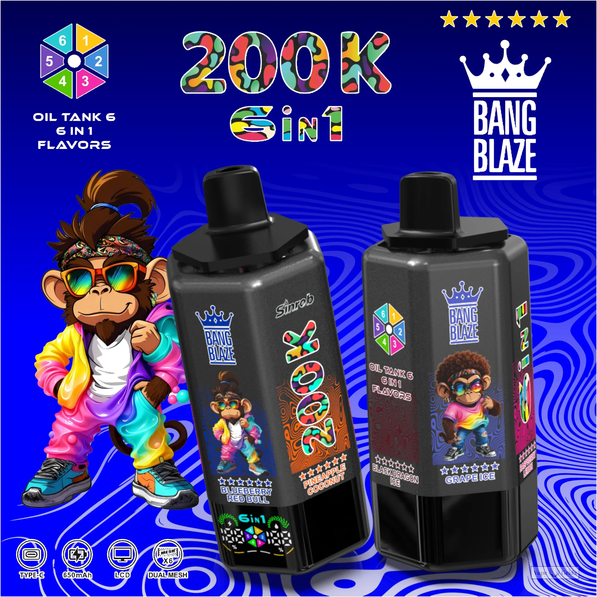Bang Blaze 200000 200K Züge Display Einweg-Vape - image 3