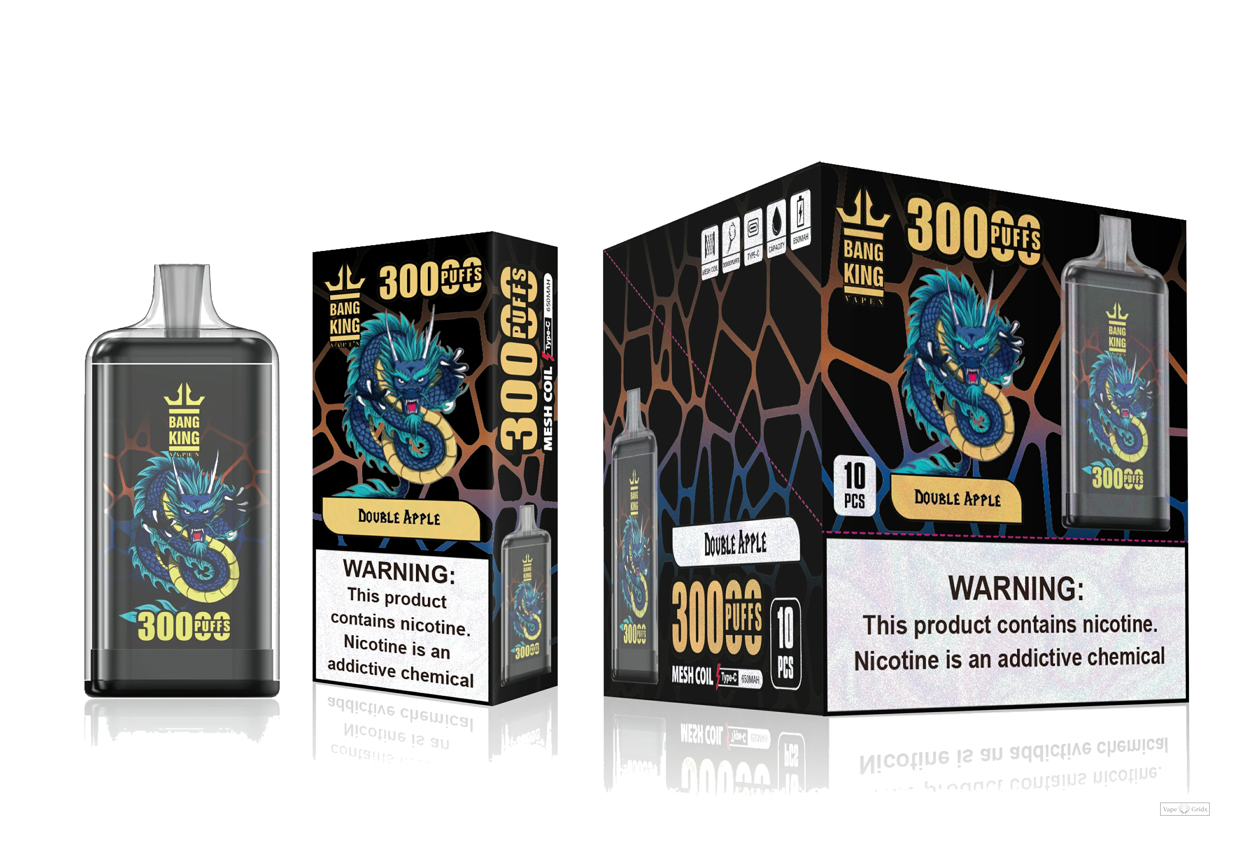 Bang King 30000 30K Züge Dual Mesh Einweg-Vape - image 2