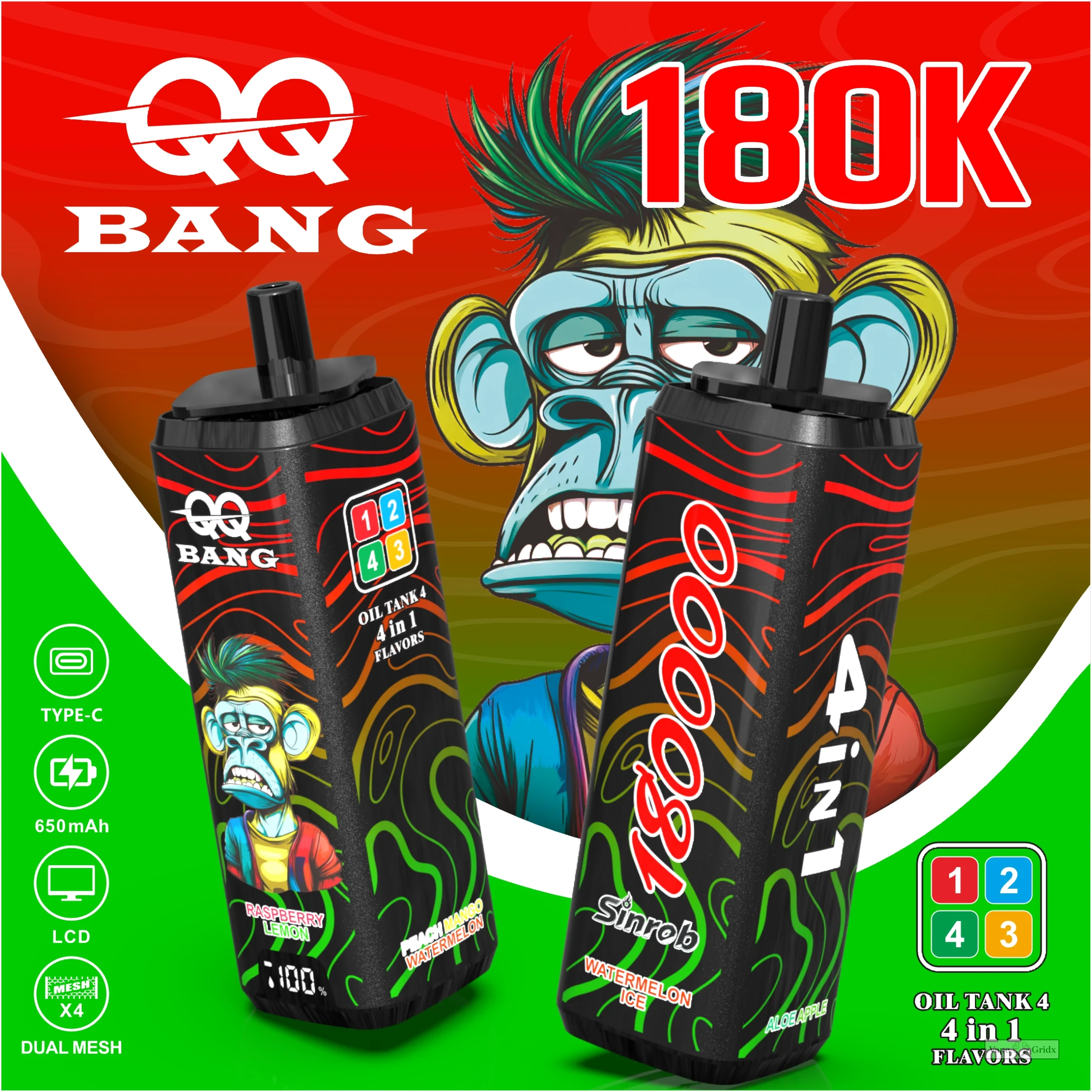 QQ Bang 180000 180K Züge 4-in-1 Einweg-Vape - image 5