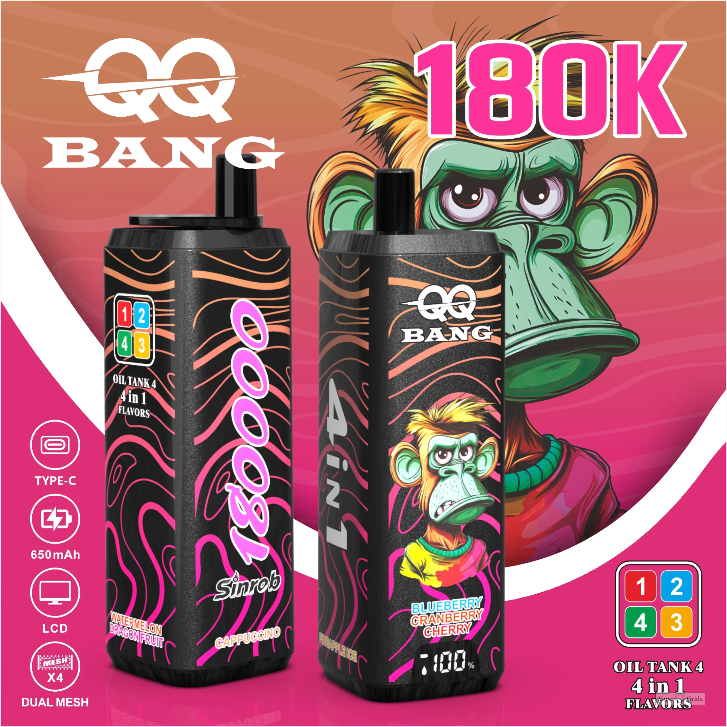 QQ Bang 180000 180K Züge 4-in-1 Einweg-Vape - image 6