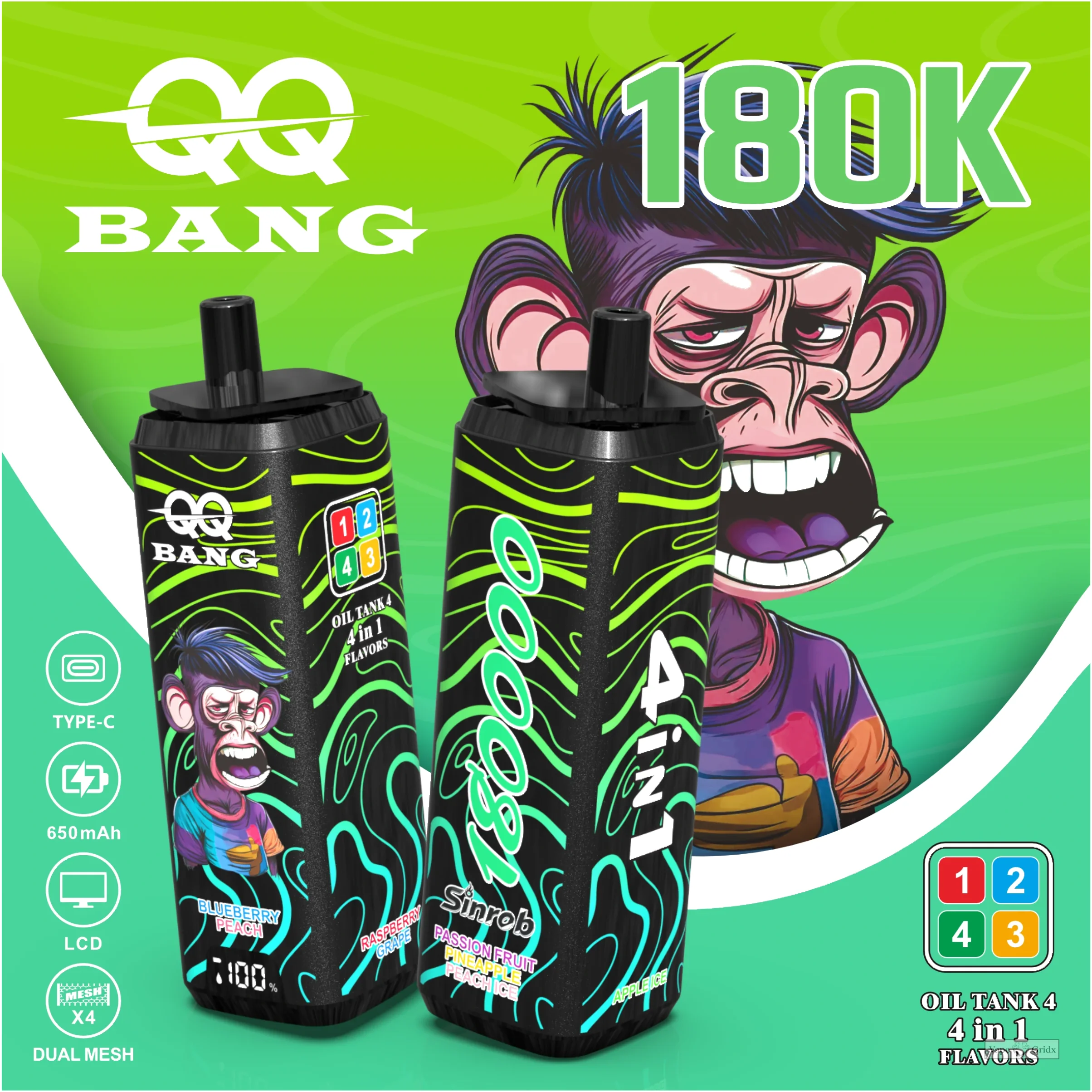 QQ Bang 180000 180K Züge 4-in-1 Einweg-Vape - image 9