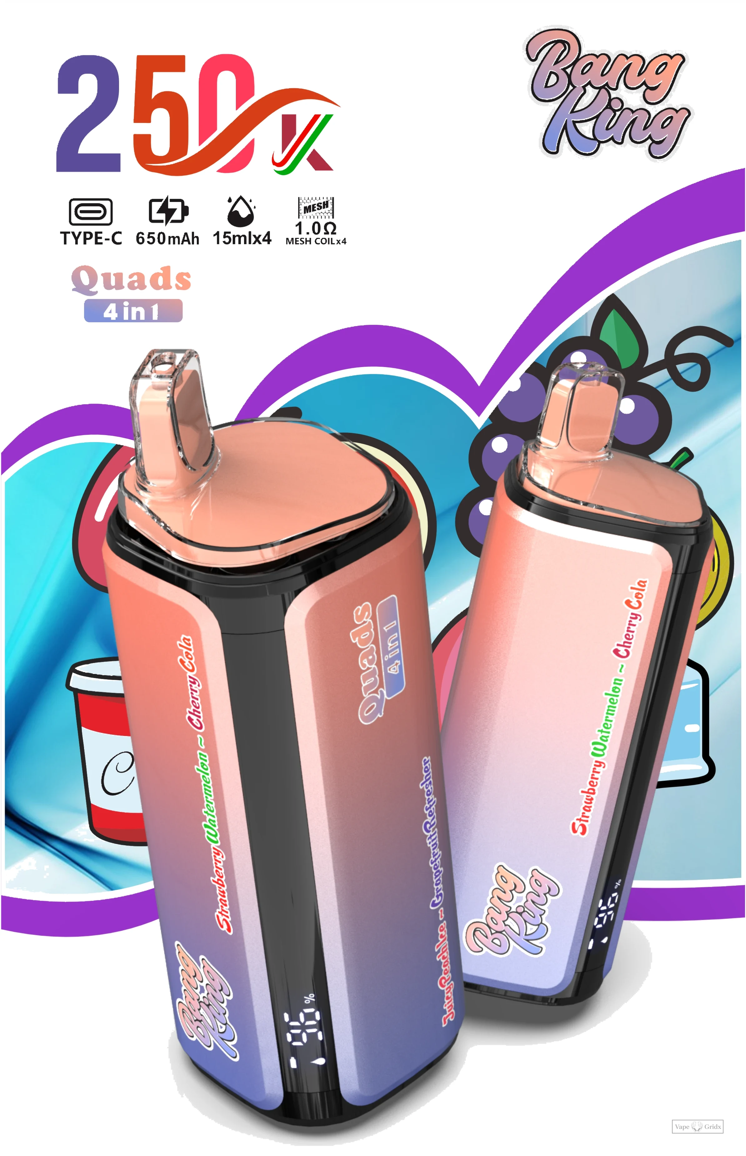 Bang King Quads 4-in-1 250000 250K Züge Einweg-Vape - image 7