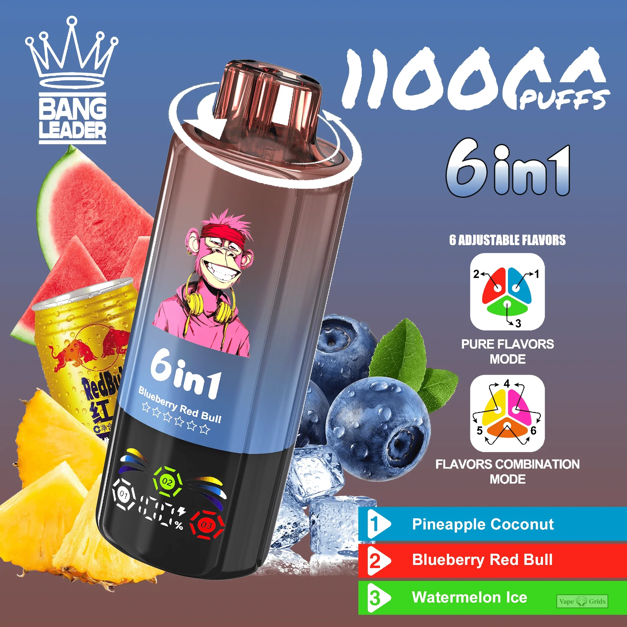 Bang Leader 110000 110K Züge 6-in-1 Einweg-Vape