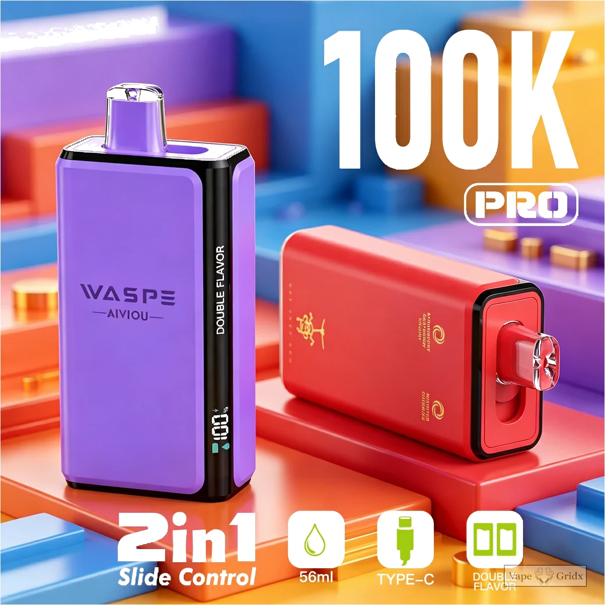 WASPE Pro 100000 100K Züge 2-in-1 Einweg-Vape - image 6