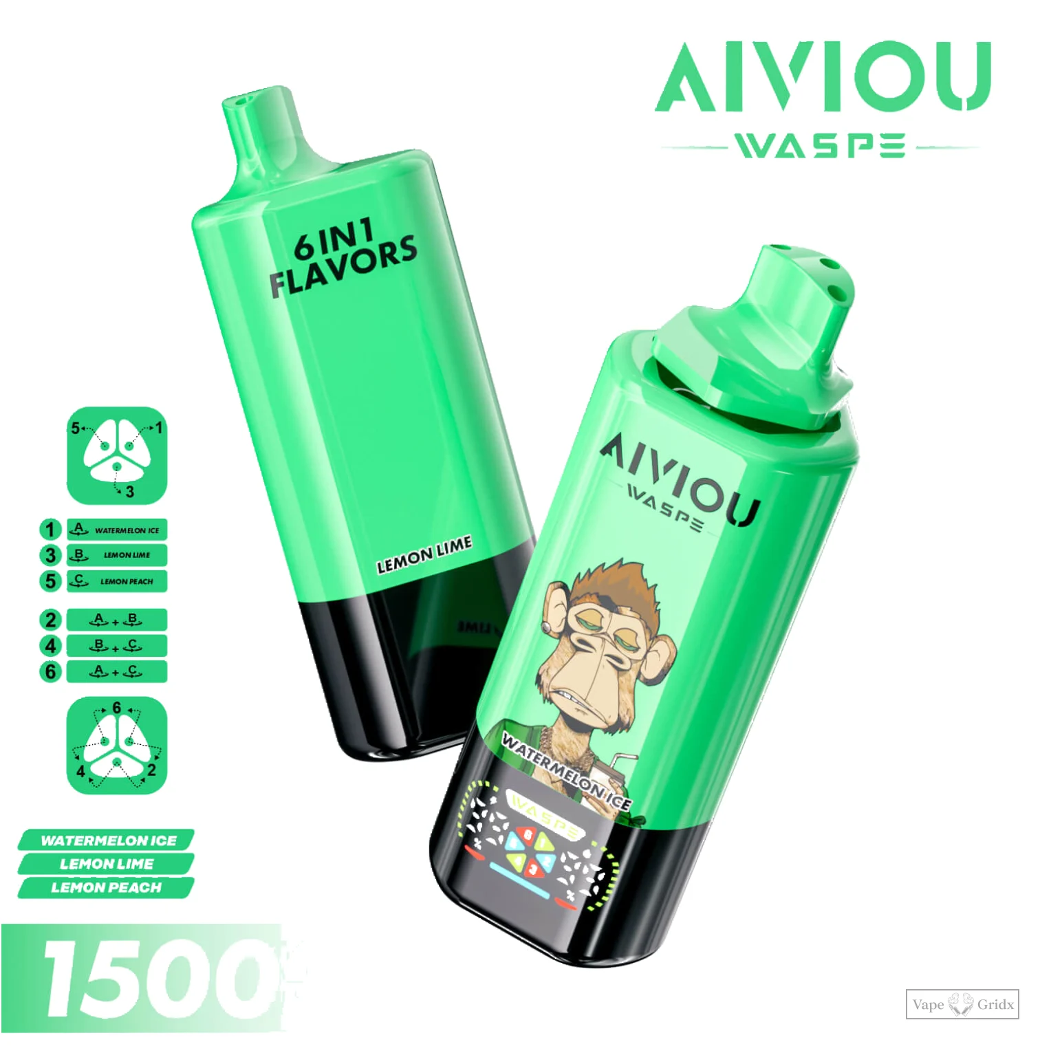 Waspe 150000 150K Züge 6-in-1 Einweg-Vape