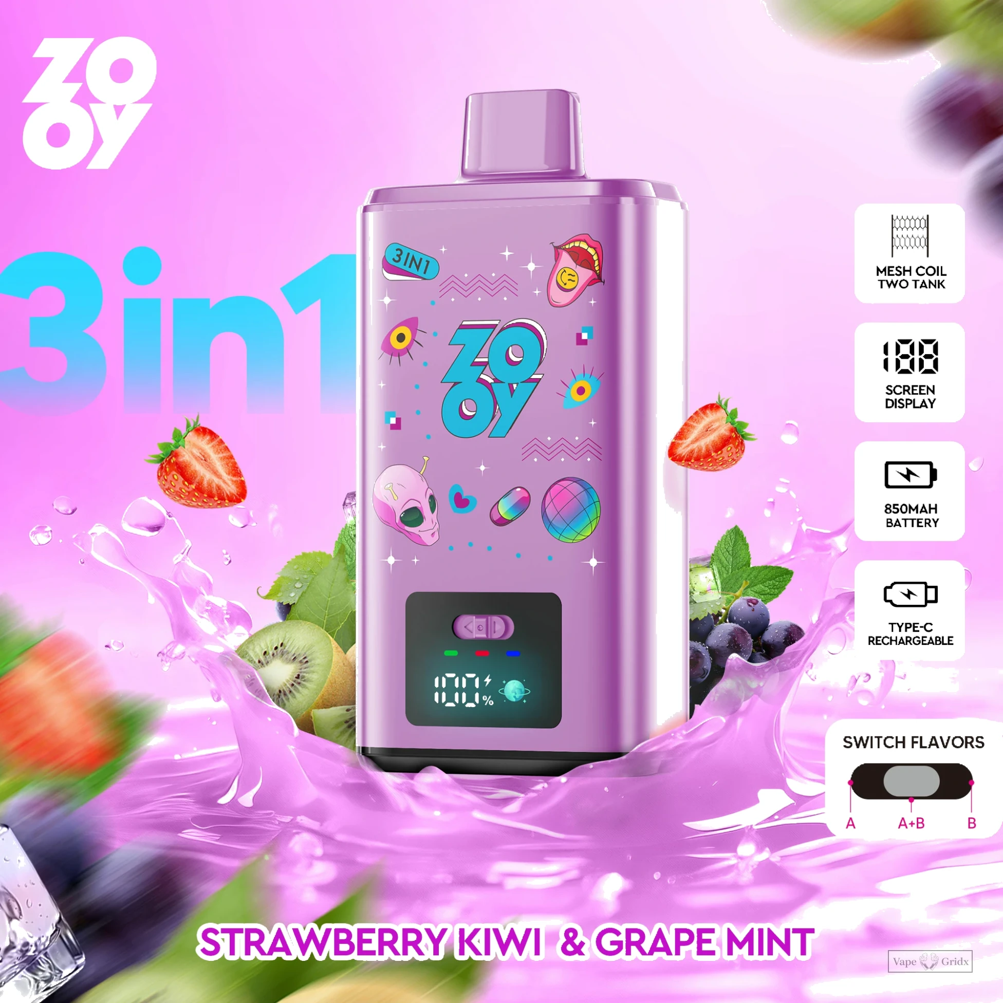 ZOOY 150000 150K Züge 3-in-1 Einweg-Vape - image 4