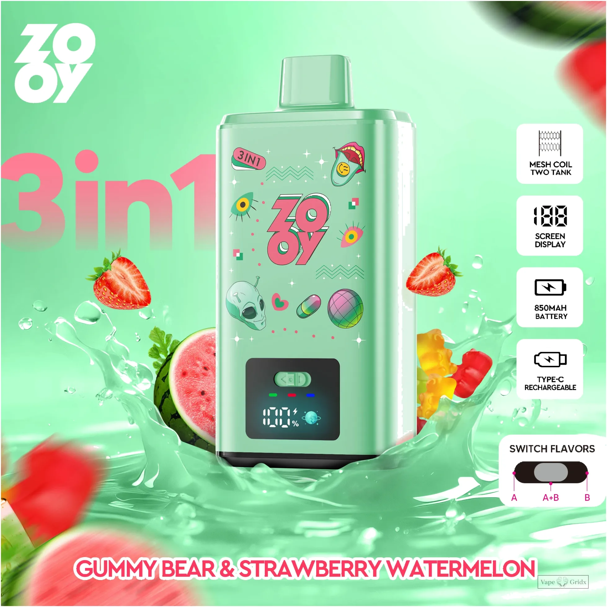 ZOOY 150000 150K Züge 3-in-1 Einweg-Vape - image 9