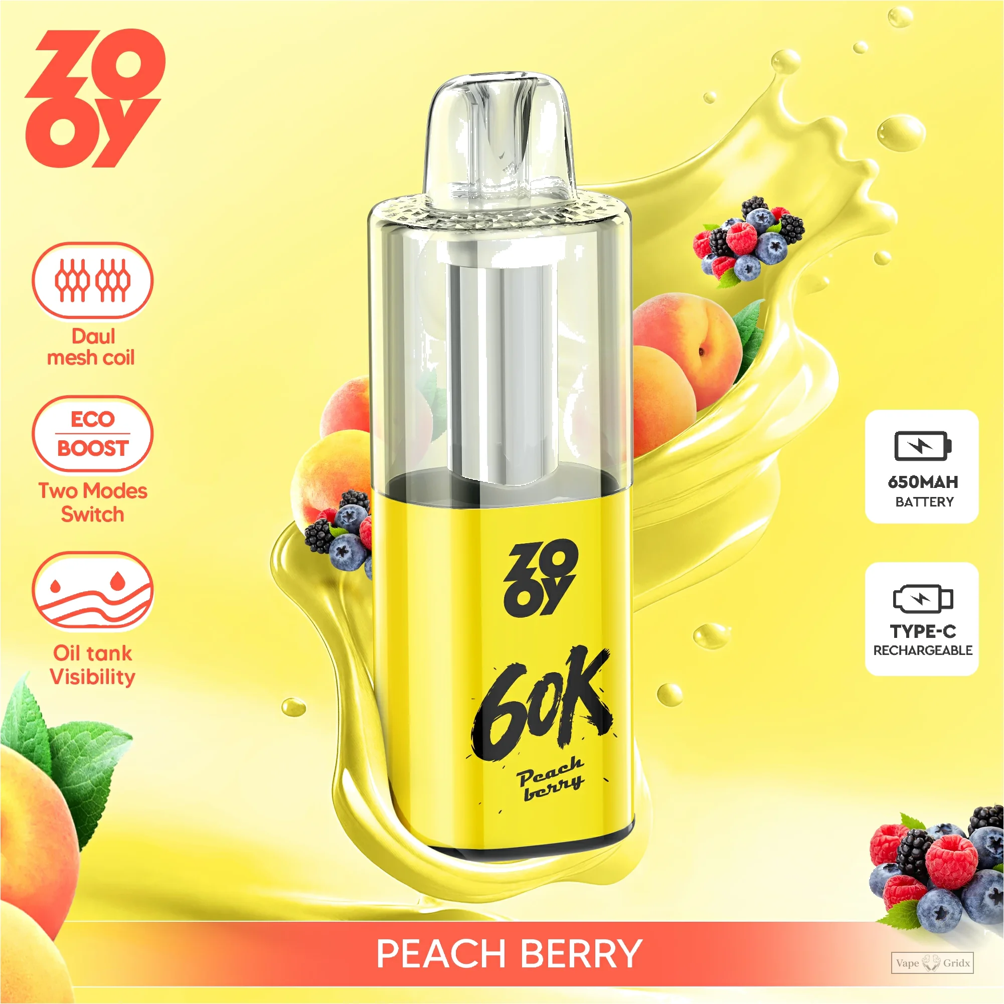 ZOOY Fizz 60000 60K Züge Dual Mode Einweg-Vape - image 2