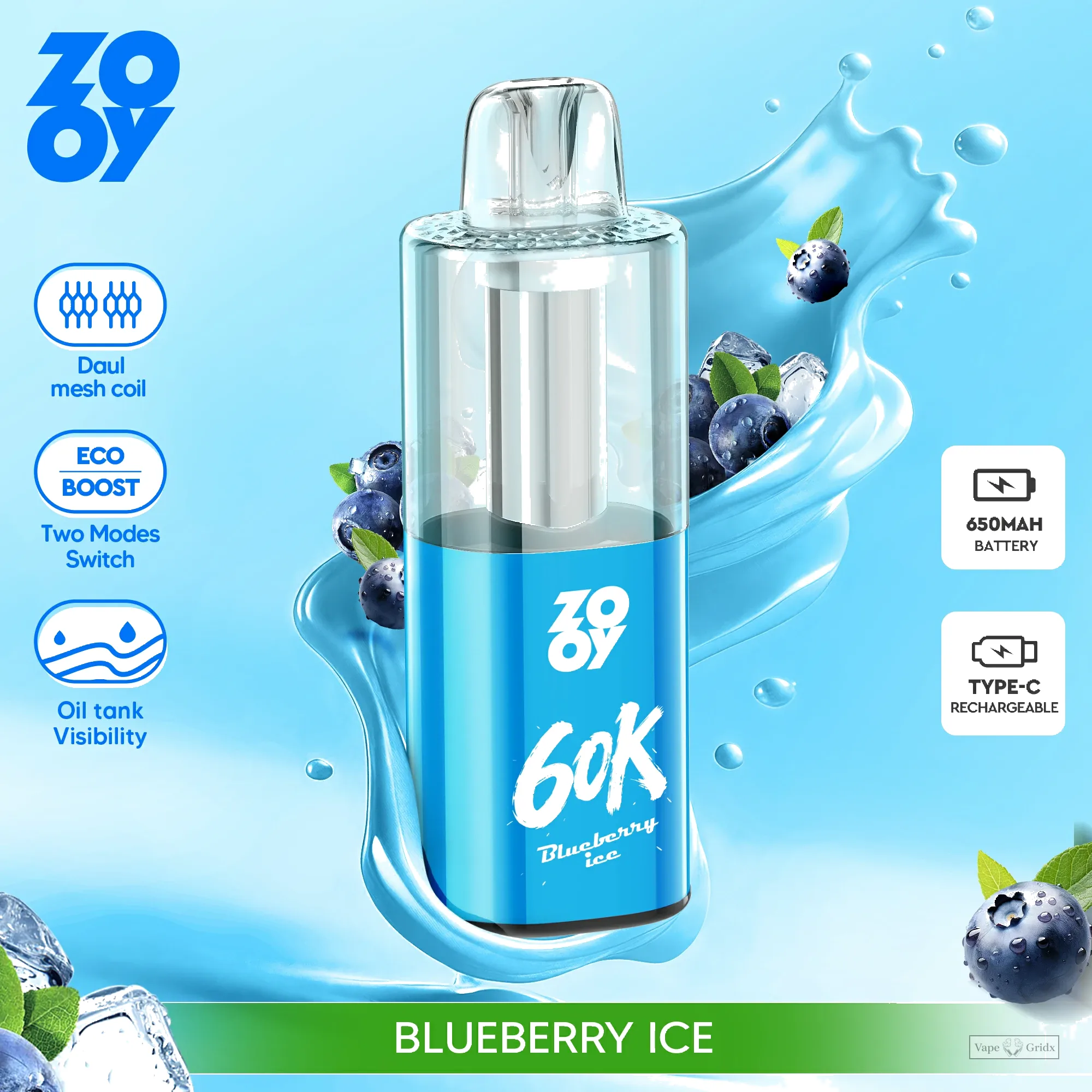 ZOOY Fizz 60000 60K Züge Dual Mode Einweg-Vape - image 3