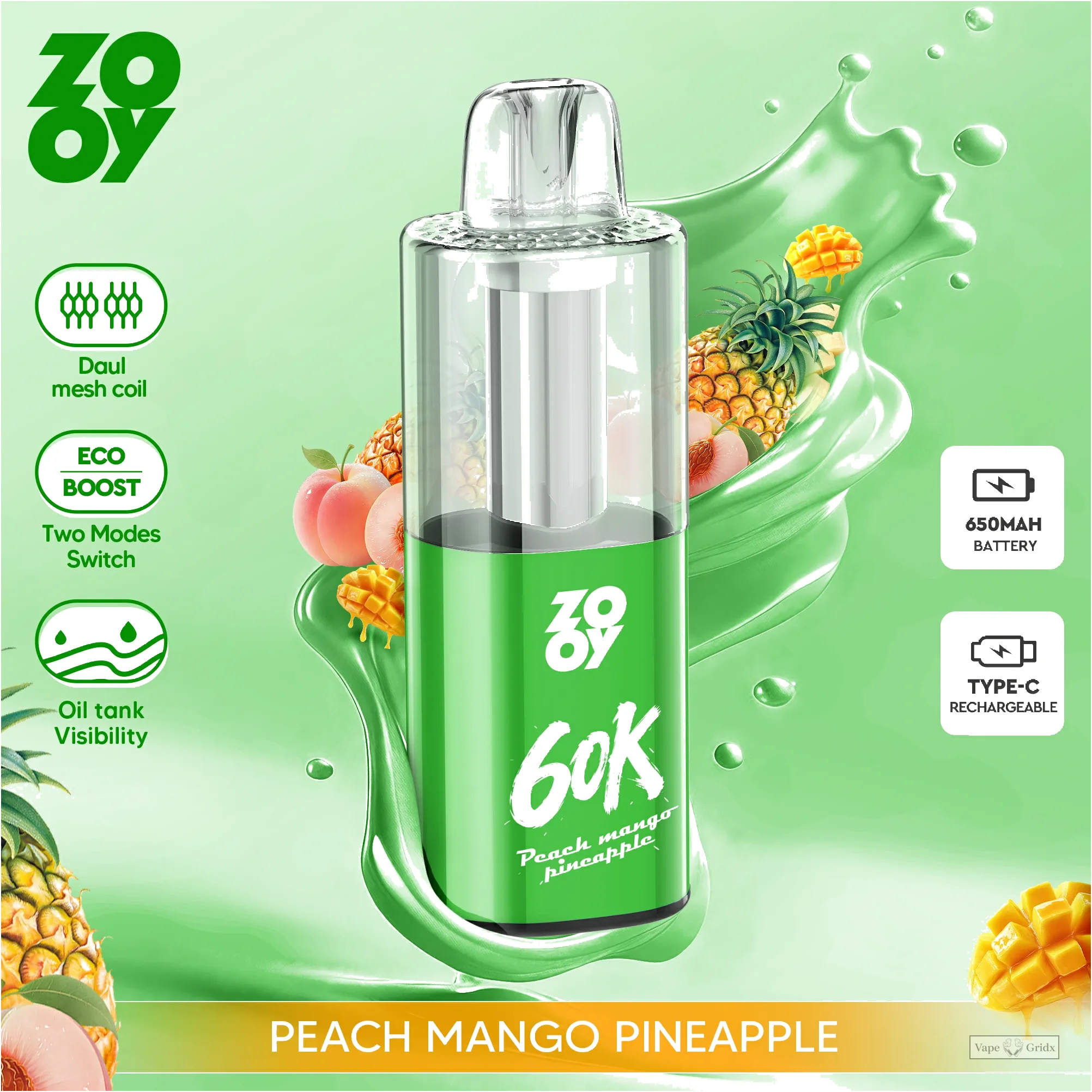 ZOOY Fizz 60000 60K Züge Dual Mode Einweg-Vape - image 5