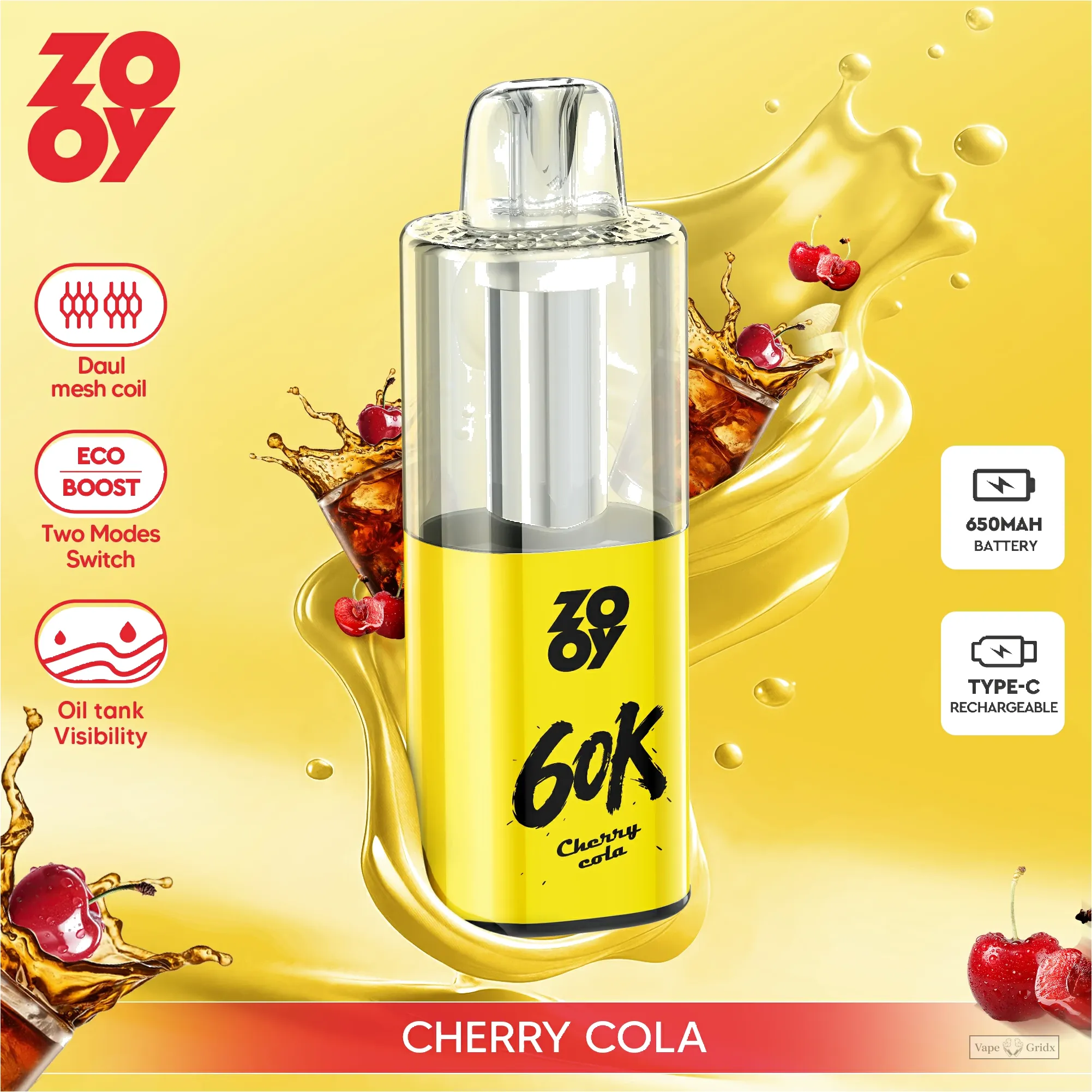 ZOOY Fizz 60000 60K Züge Dual Mode Einweg-Vape - image 6