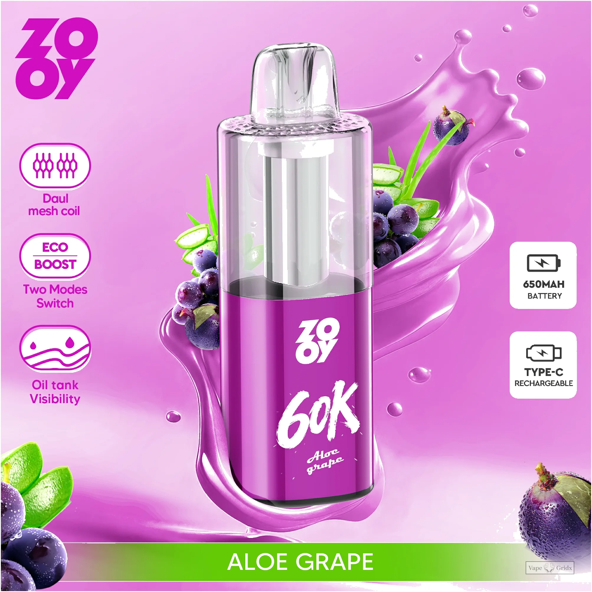 ZOOY Fizz 60000 60K Züge Dual Mode Einweg-Vape - image 8