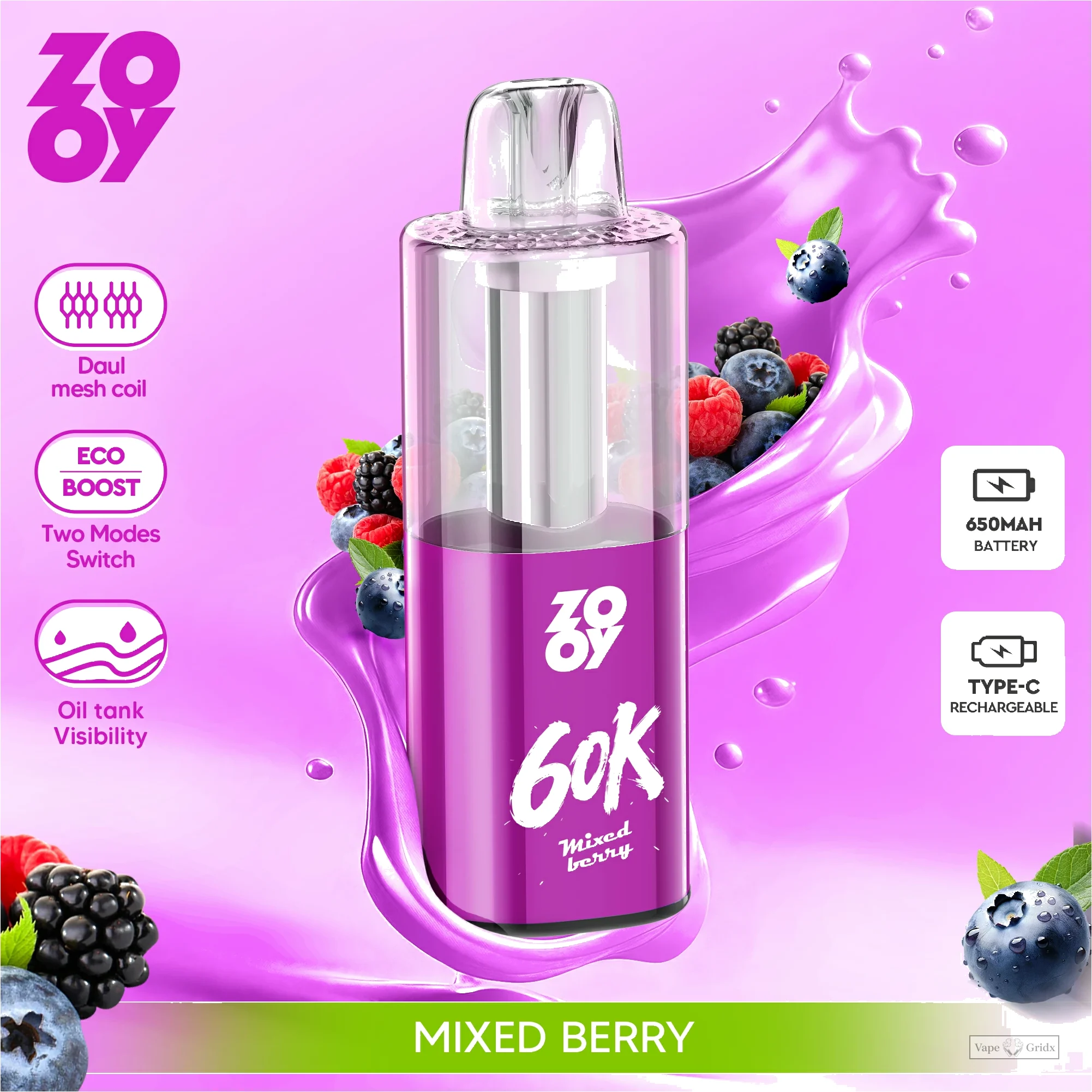 ZOOY Fizz 60000 60K Züge Dual Mode Einweg-Vape - image 10