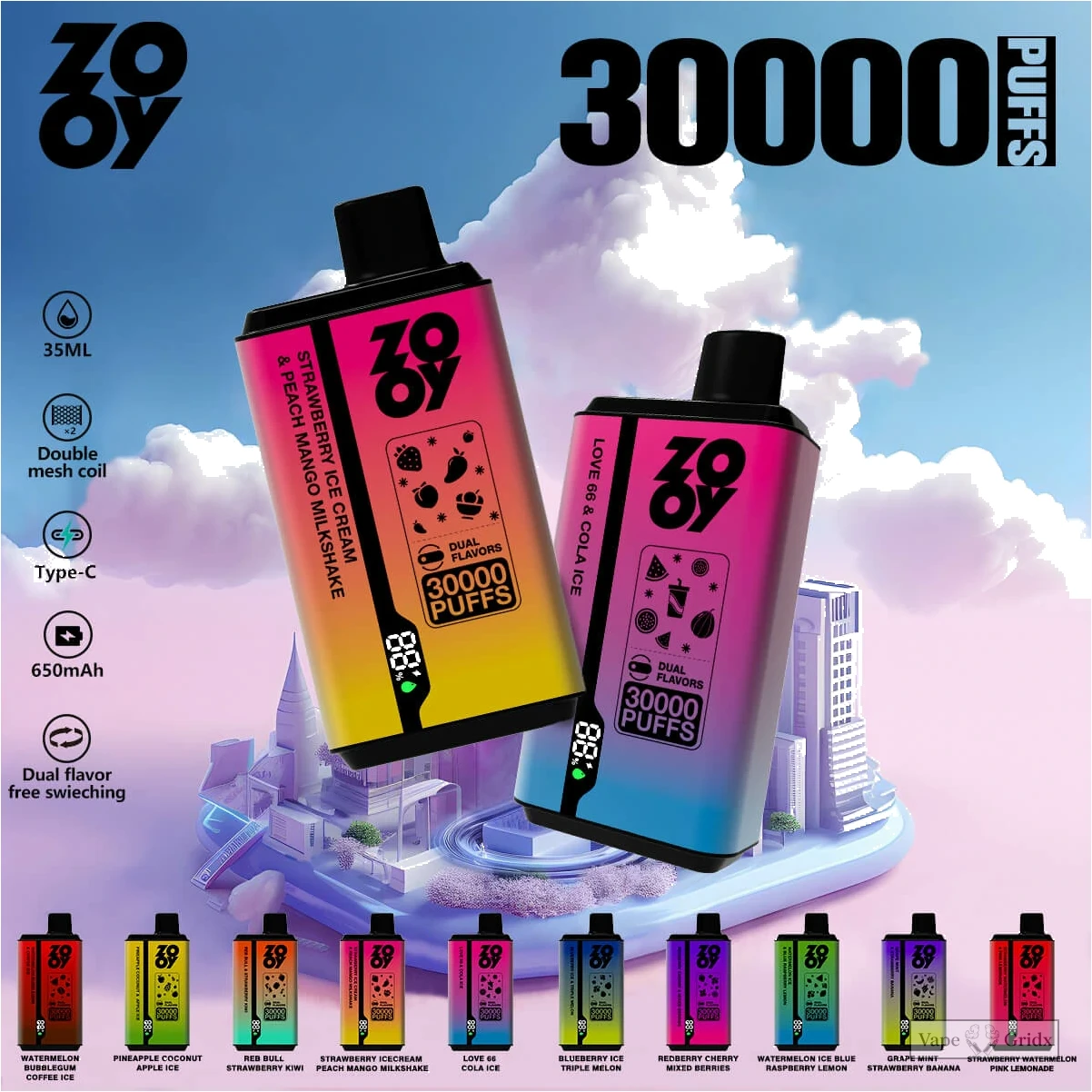 ZOOY Twins 30000 30K Züge Doppelgeschmack Einweg-Vape - image 11